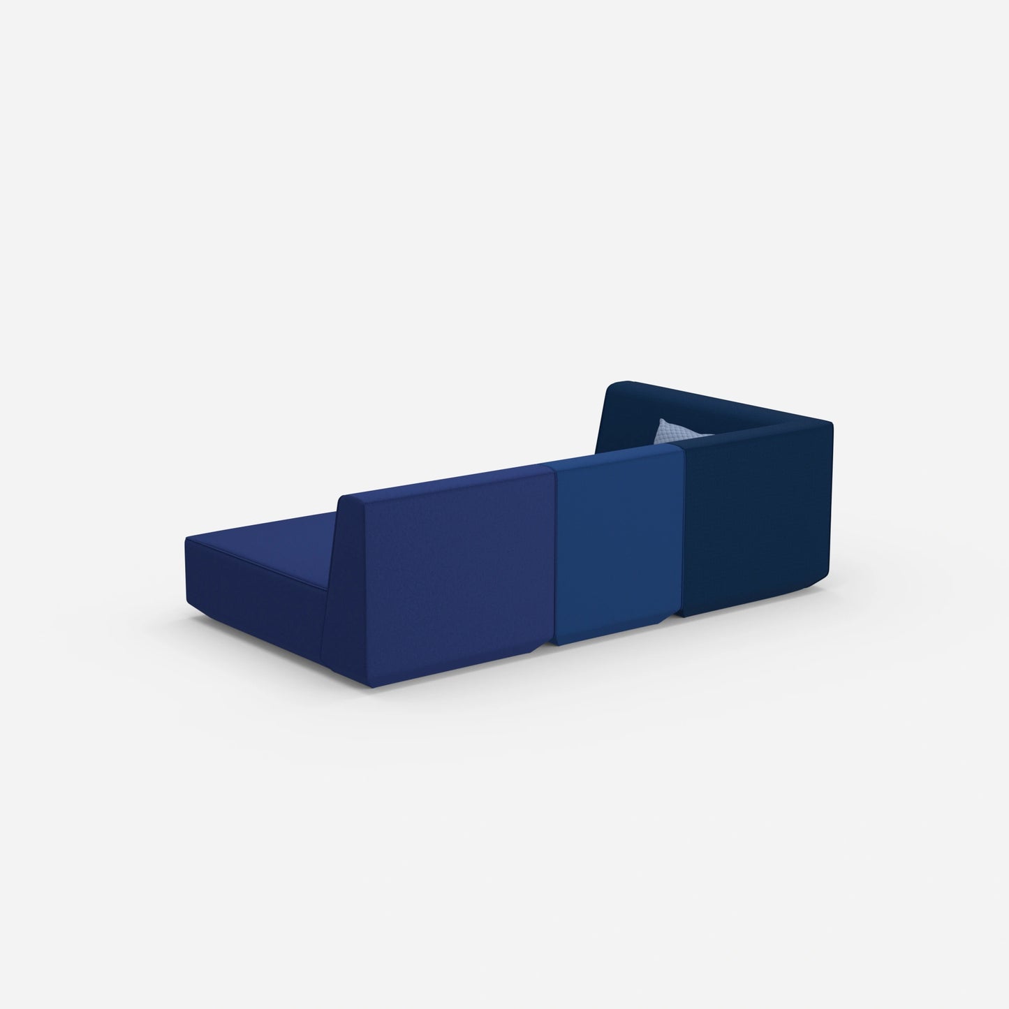 3 Sitzer Sofa modular mit Liegefunktion von hinten