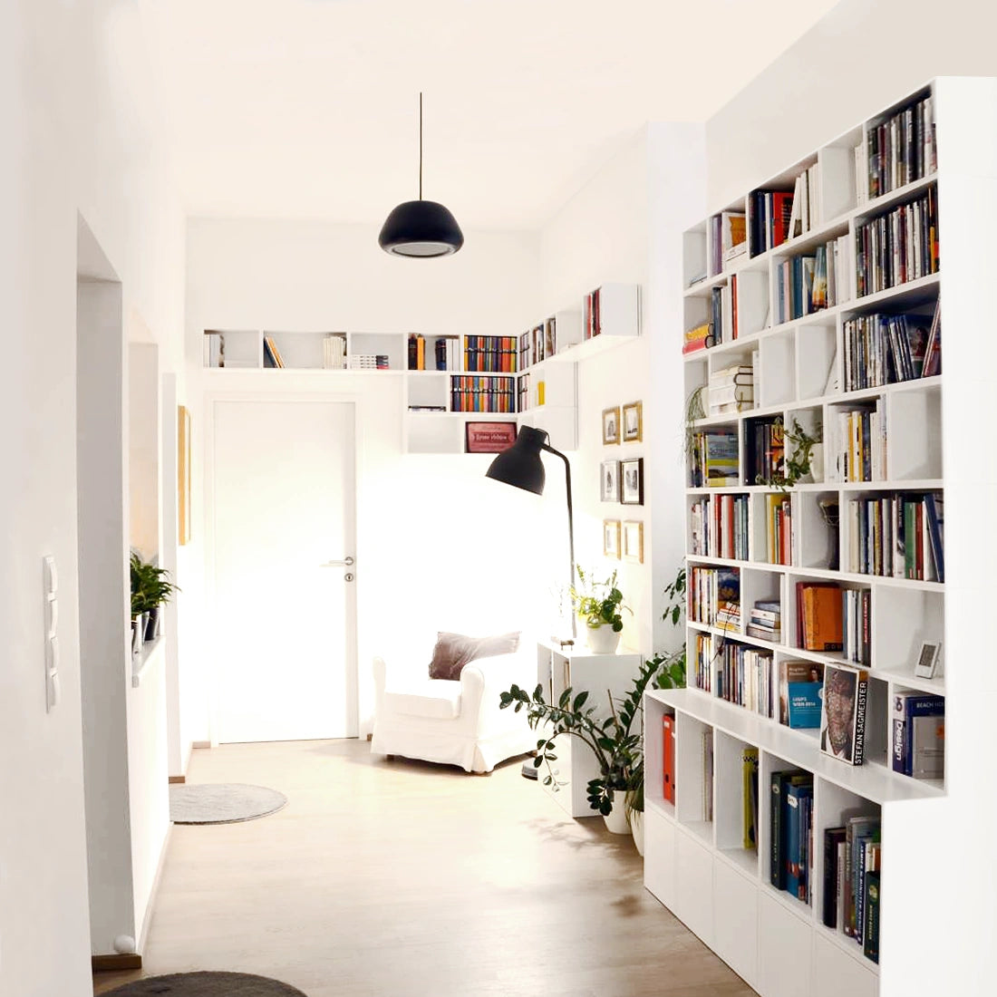Bücherregal 184 cm breit in Weiß – RK265