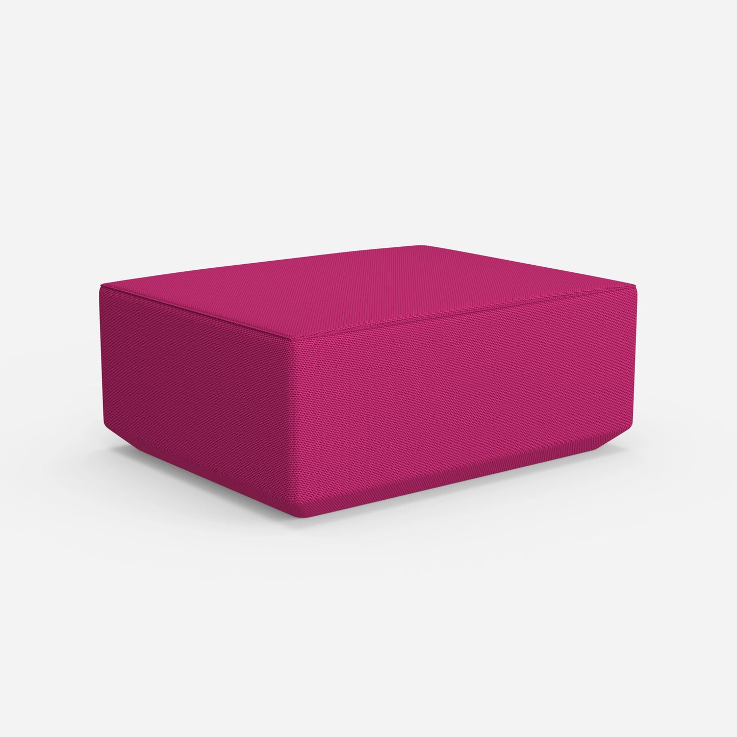 Moderner Pouf pink von hinten