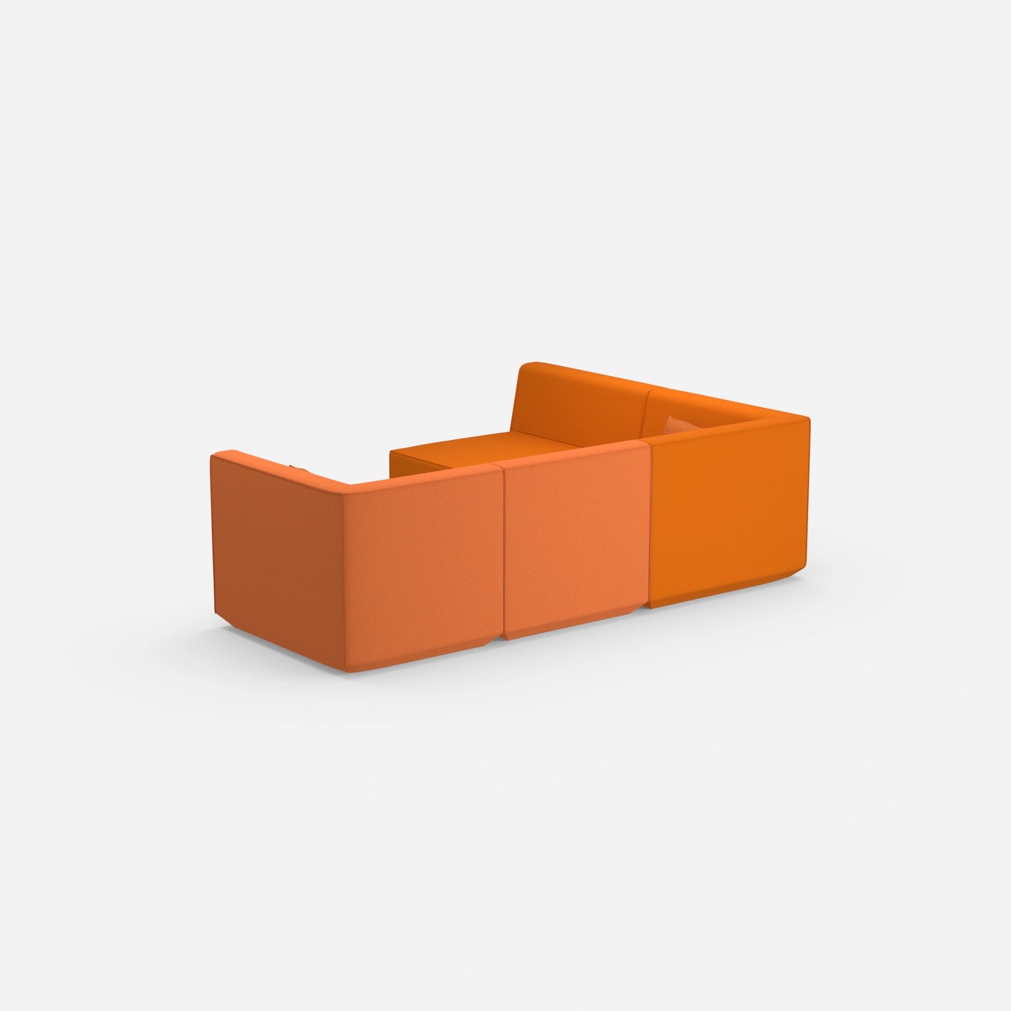 Sofaecke orange von hinten