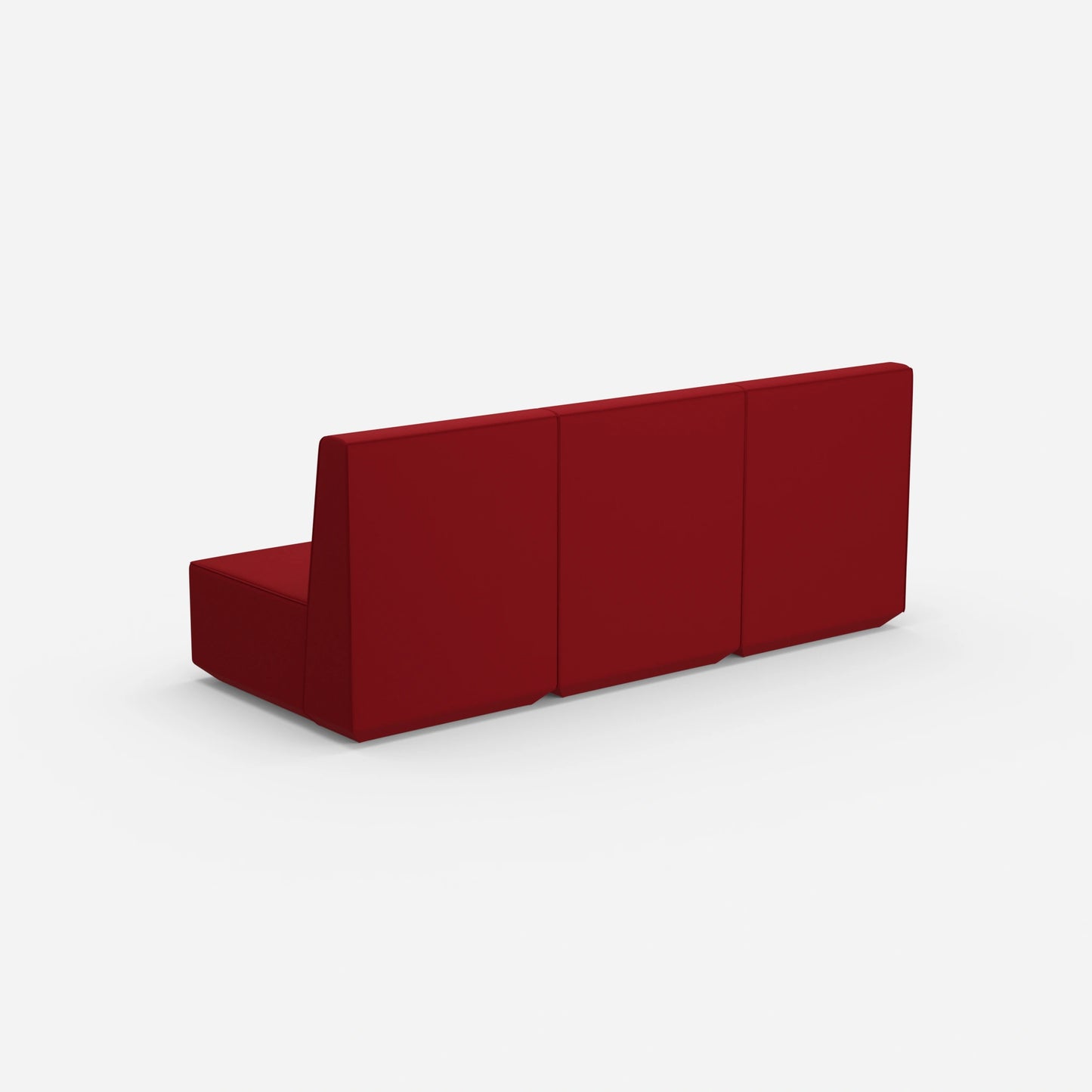 3-seater sofa red from behind