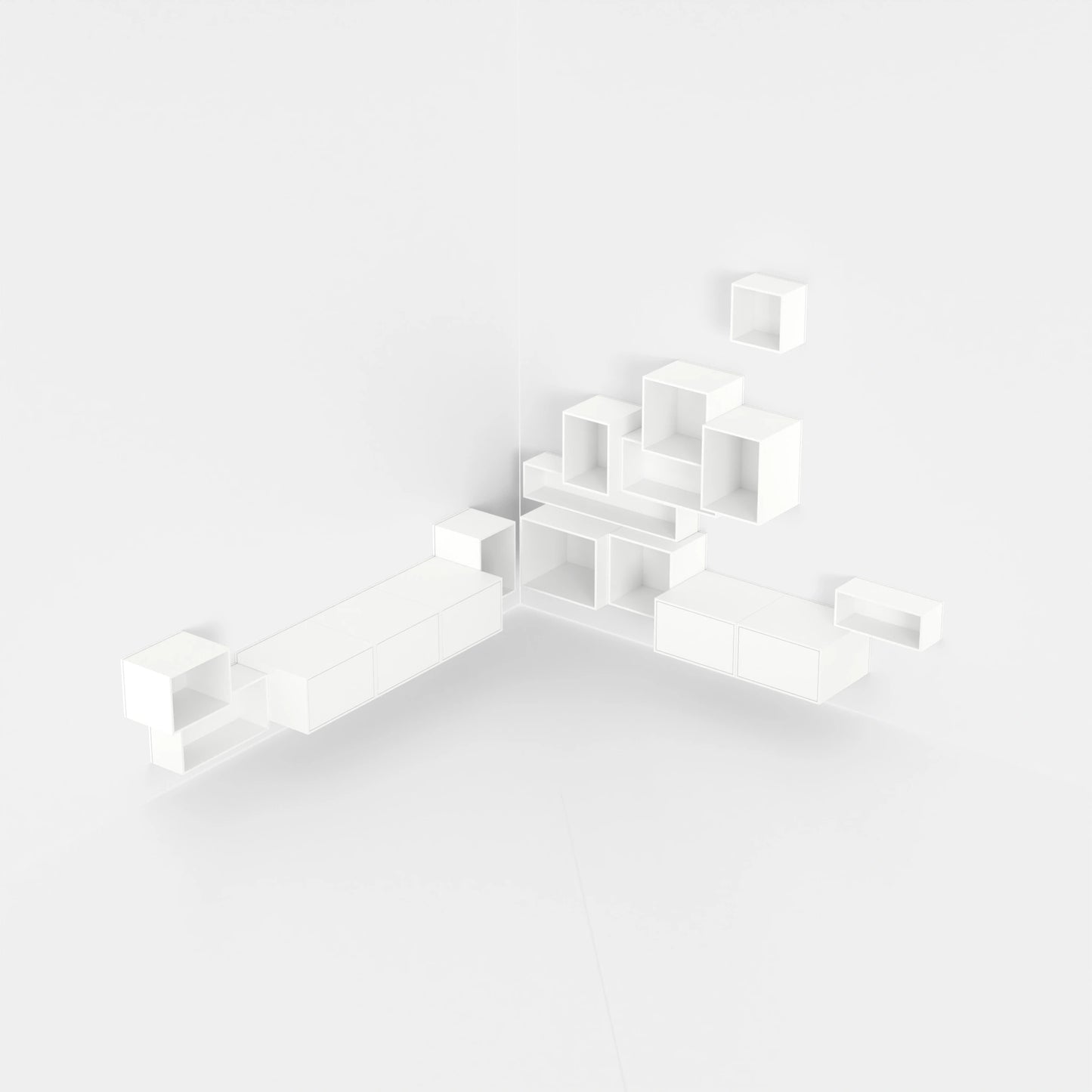 RK268 sloping roof shelf from above