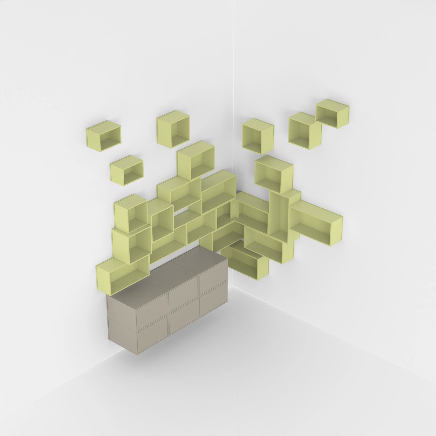 Corner shelving RK110 from above