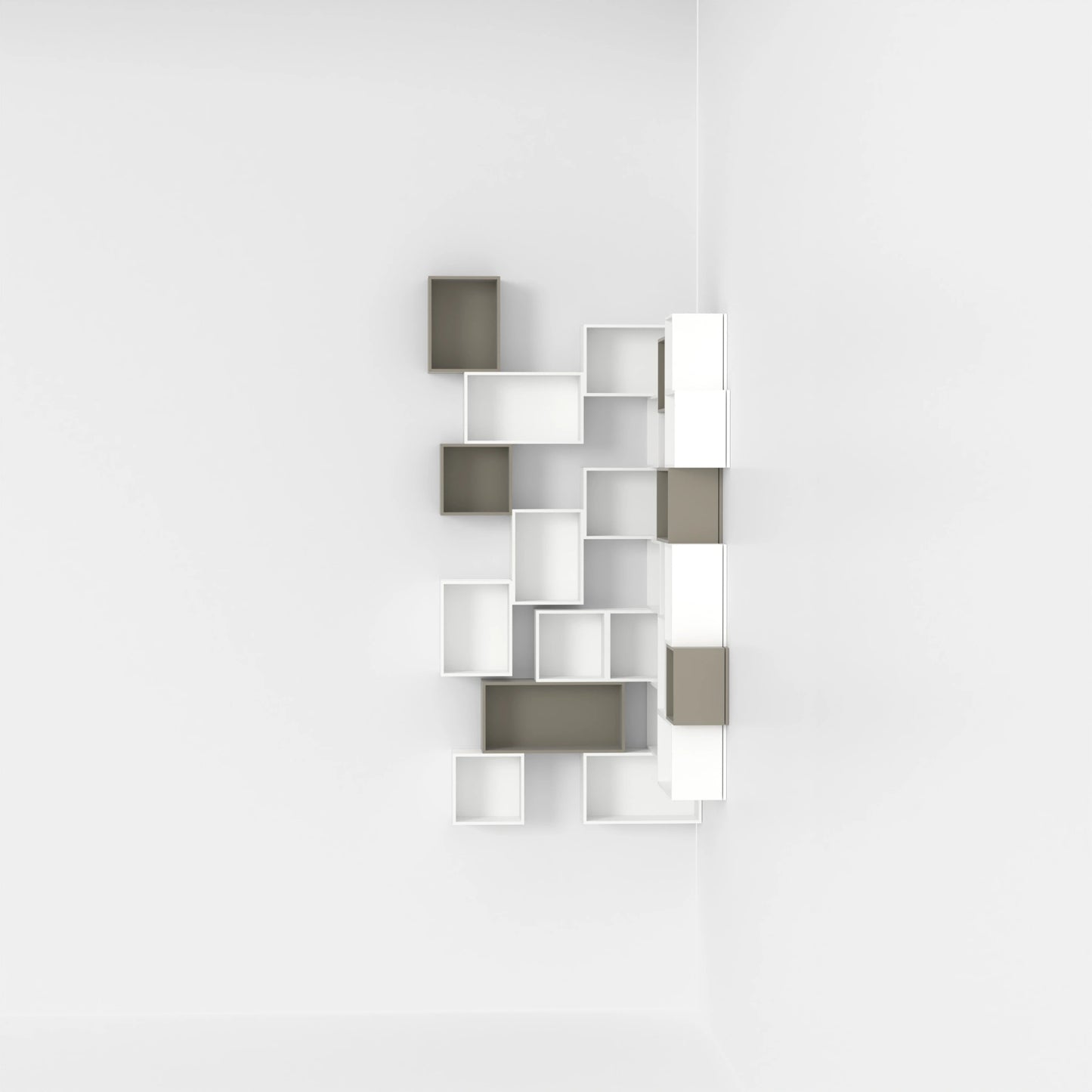 Corner shelving RK115 from the left side