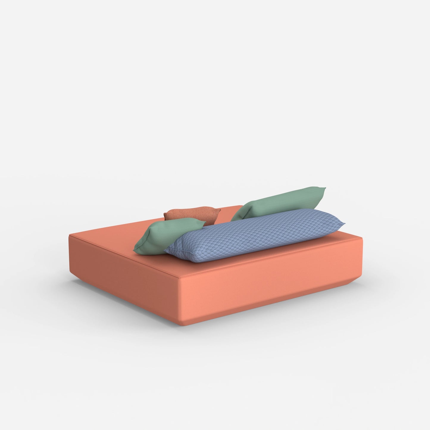 Large pouf module from behind