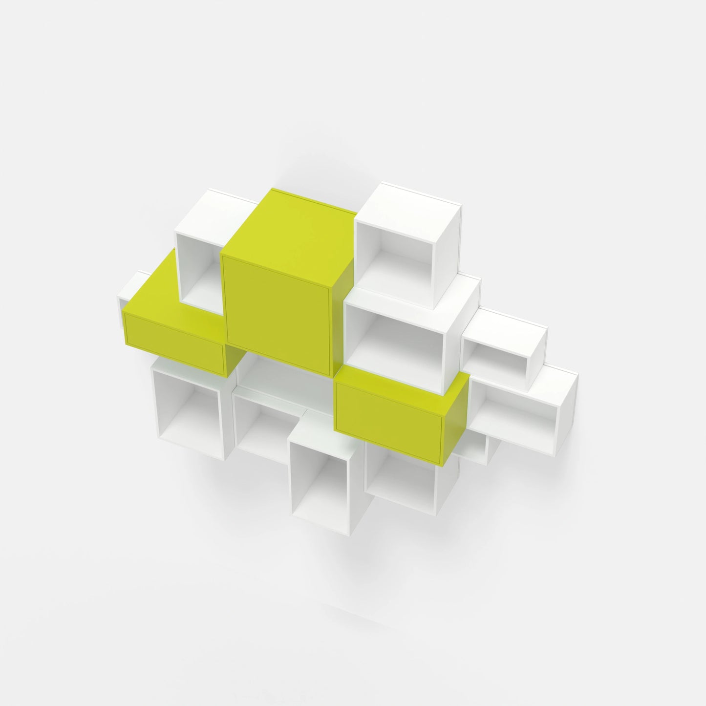 Wall-mounted shelving RK012 from above