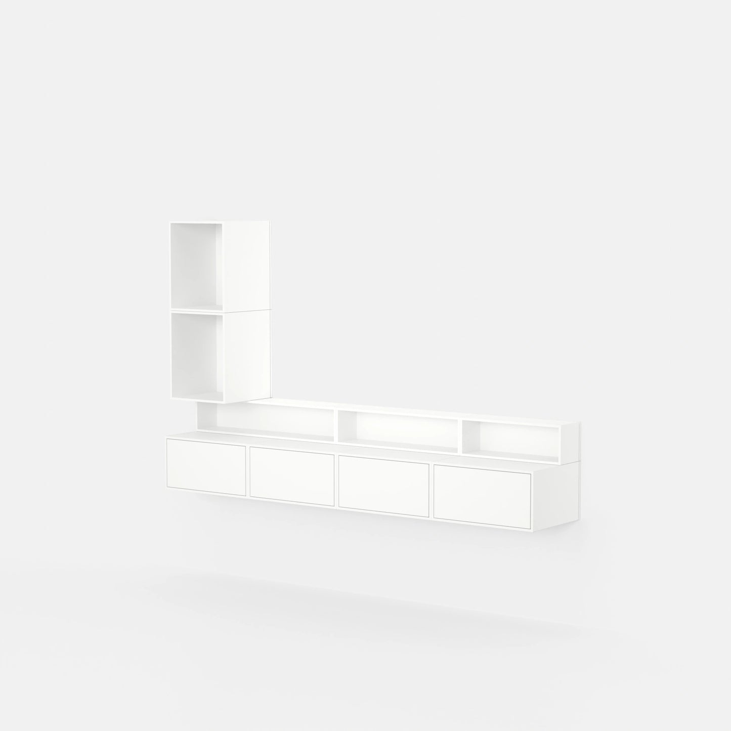 Wall-mounted shelving RK1155 from the left side