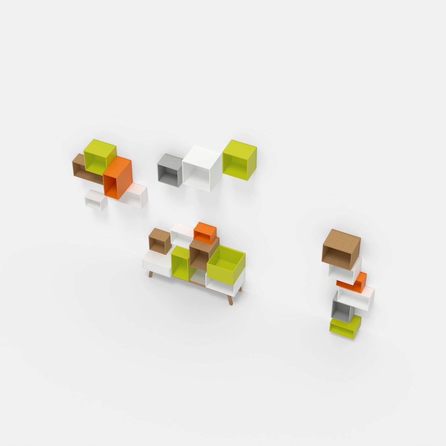 Wall-mounted shelving RK236 from above