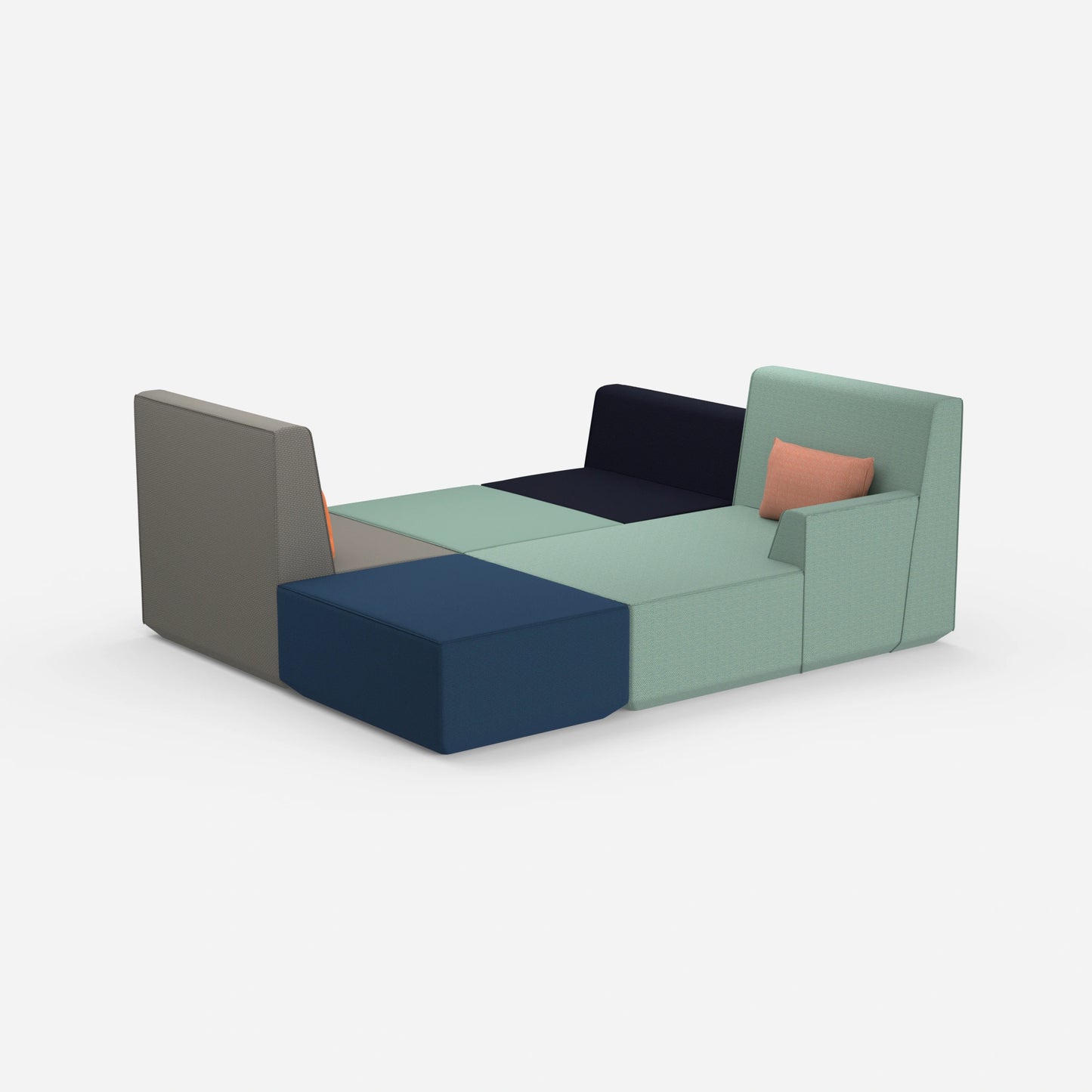 Individual, spacious Sofa lounge from behind