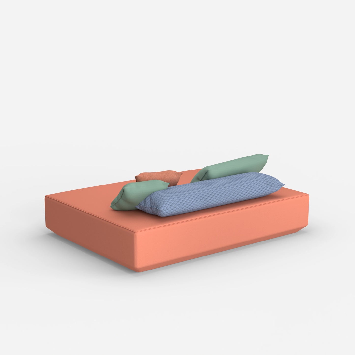 Modern pouf in large from behind