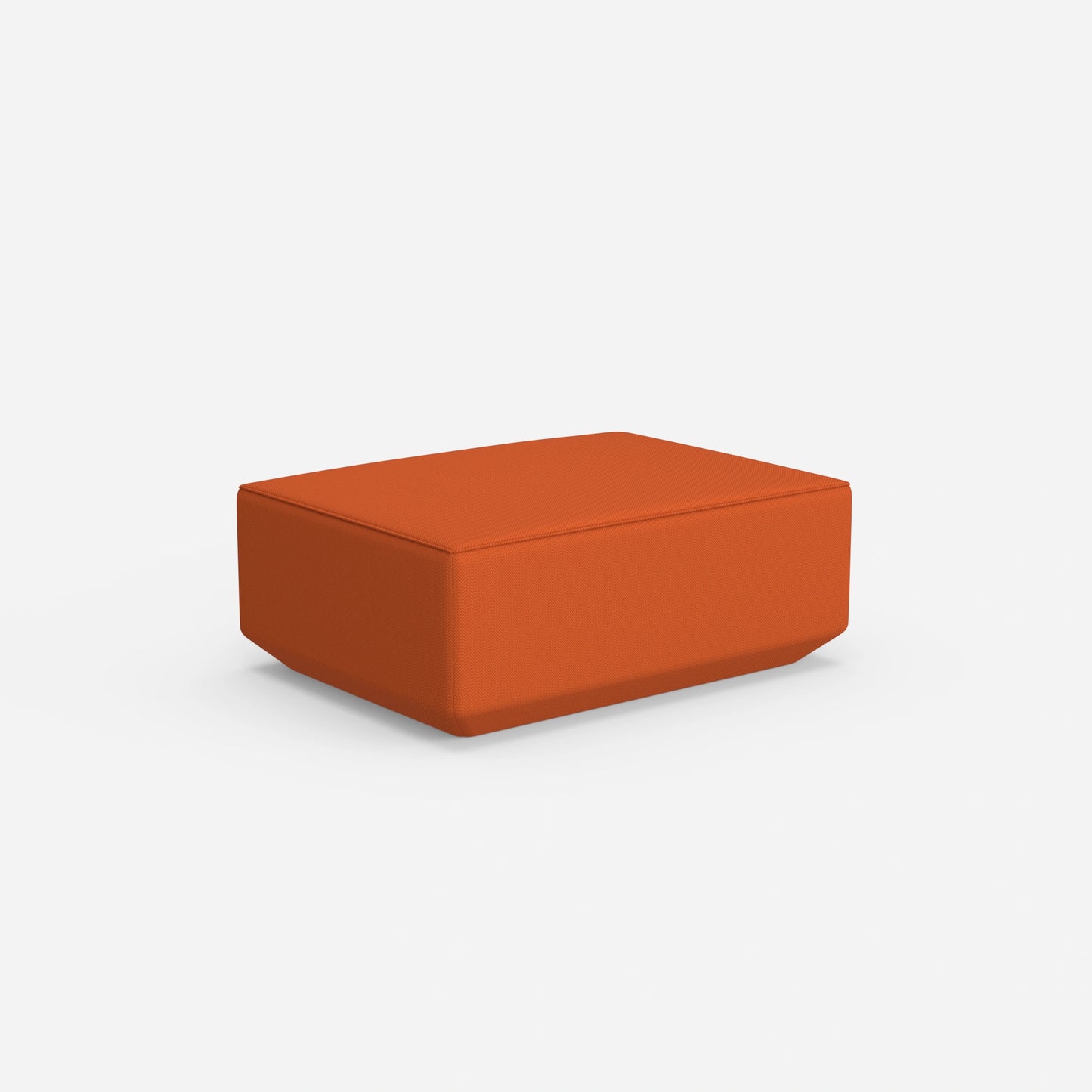Modern pouf orange from behind