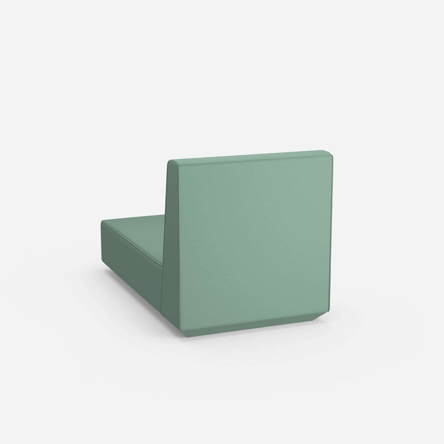 Modular chaise longue with high backrest from behind