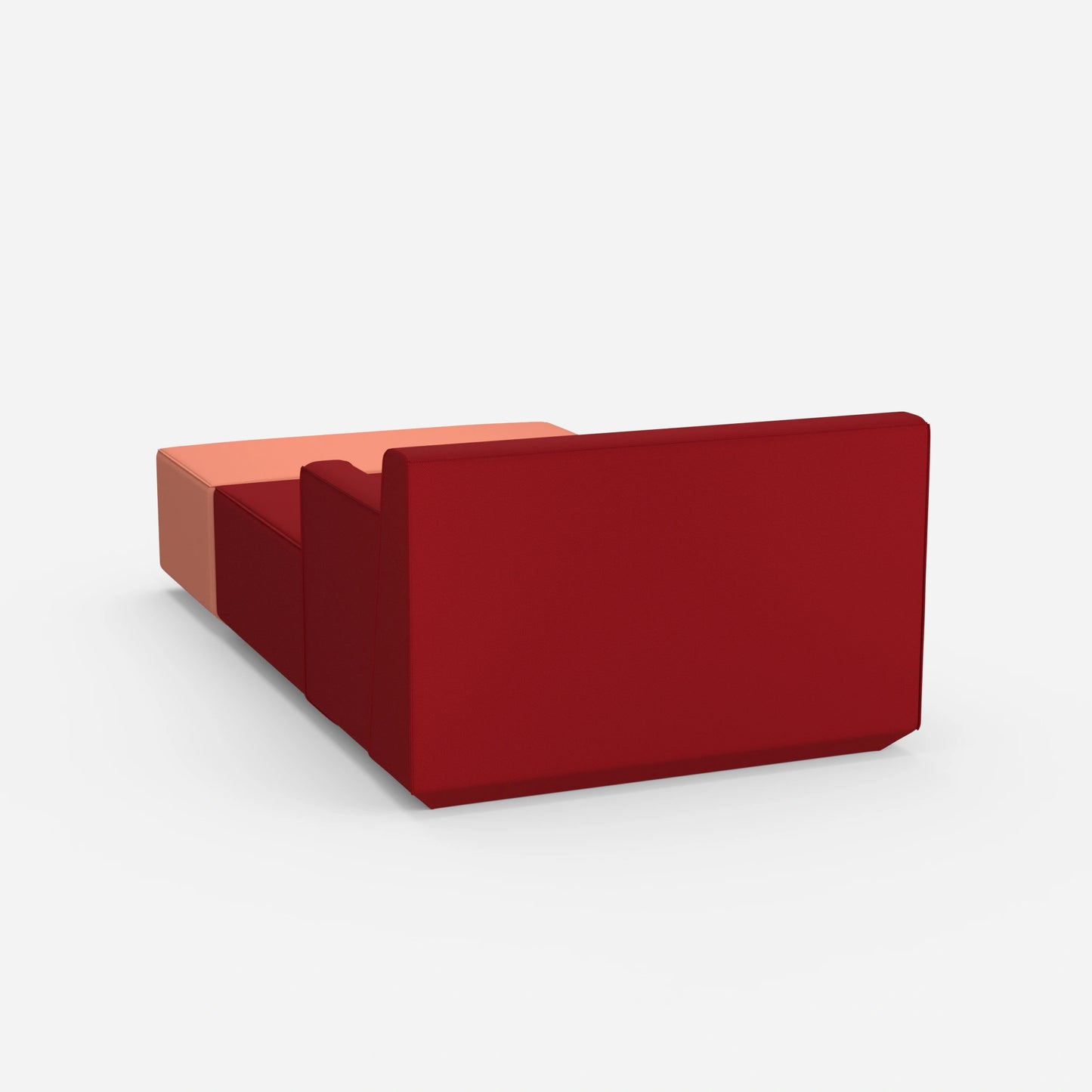 Modular chaise longue for sleeping from behind