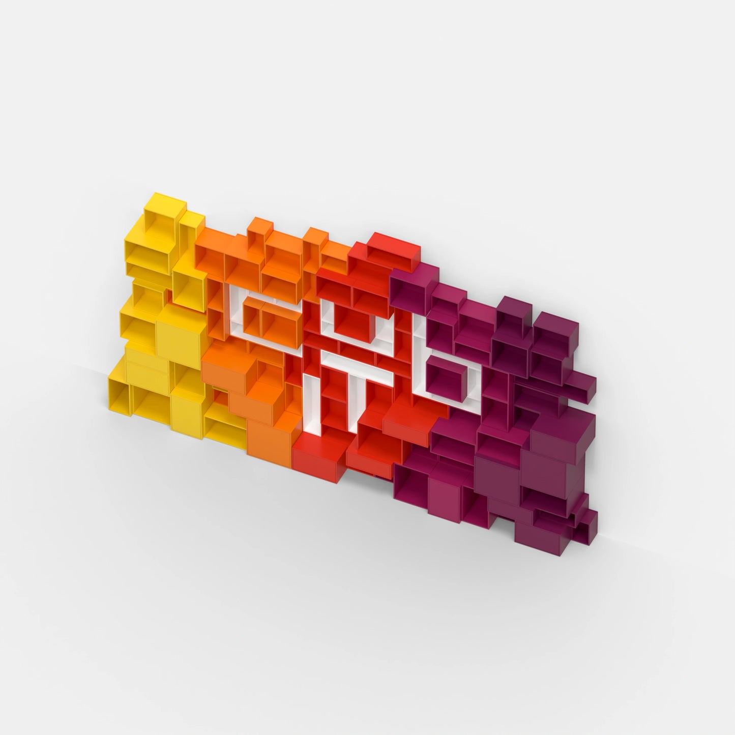 Modular shelving RK042 from above