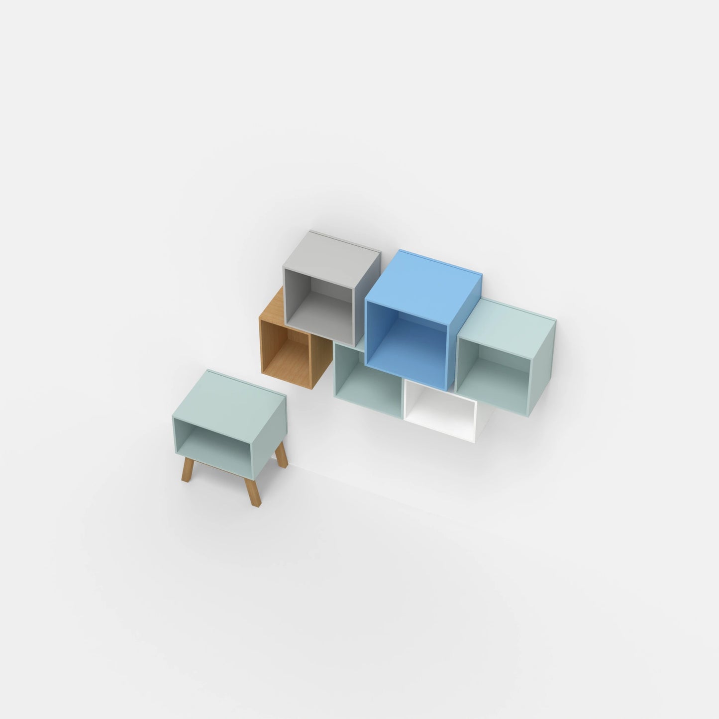 Modular shelving RK187 from above