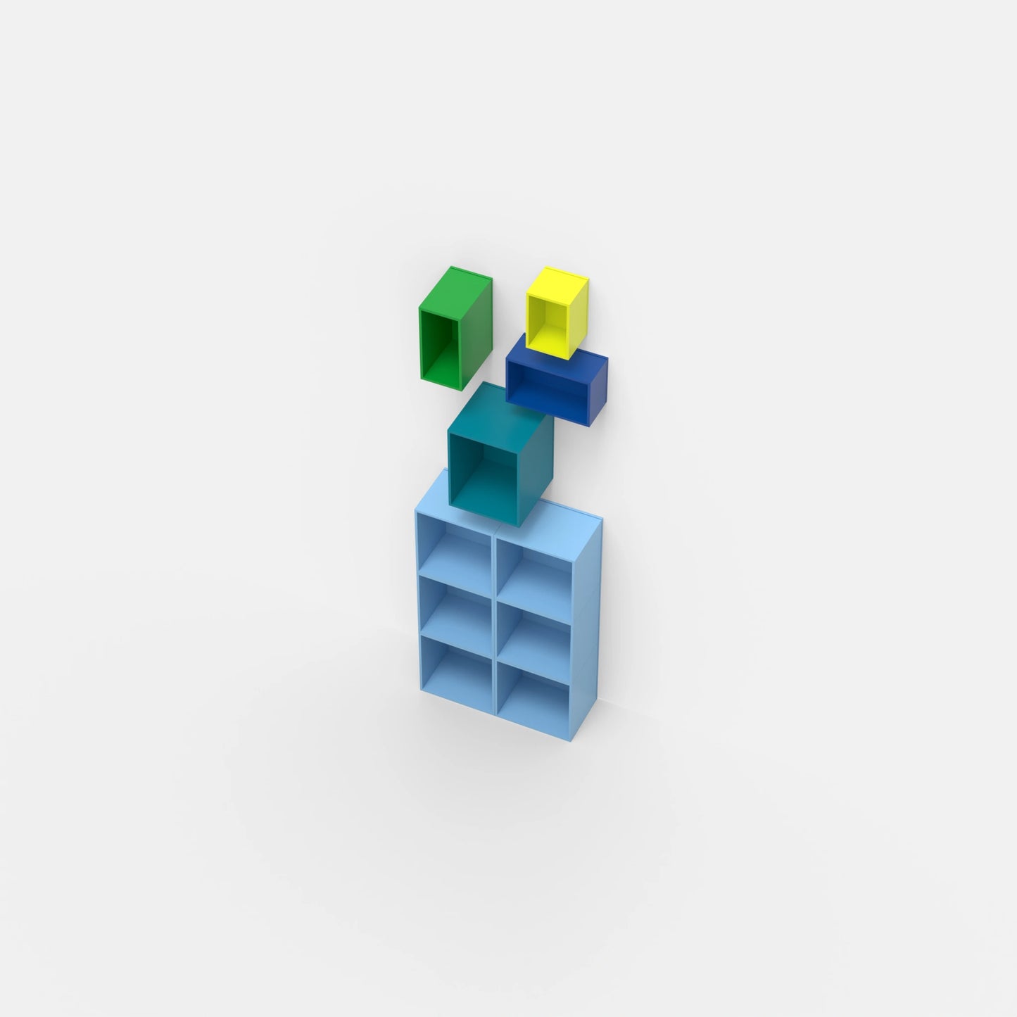 Niche shelving RK077 from above