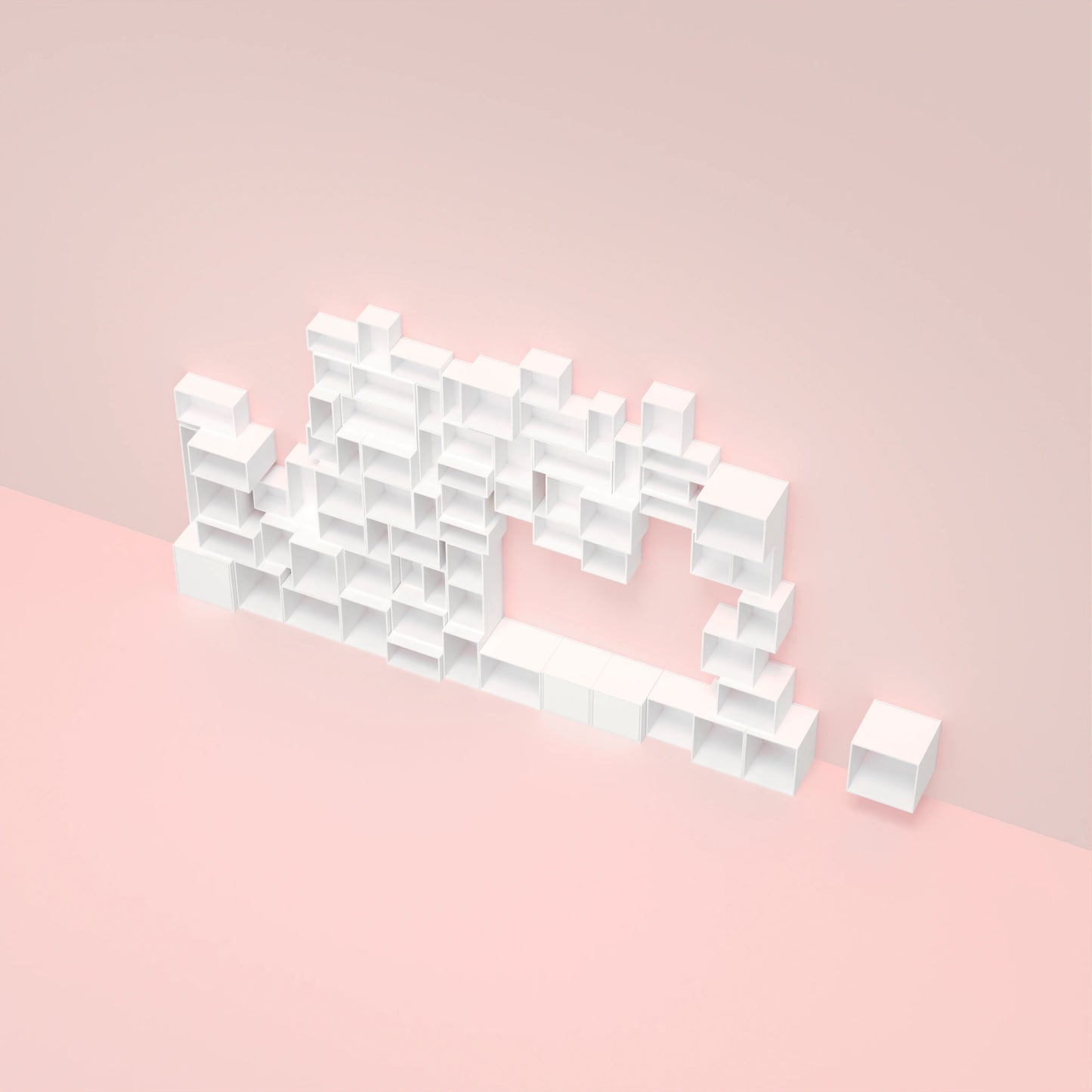 Wall bookshelf RK1001 from above