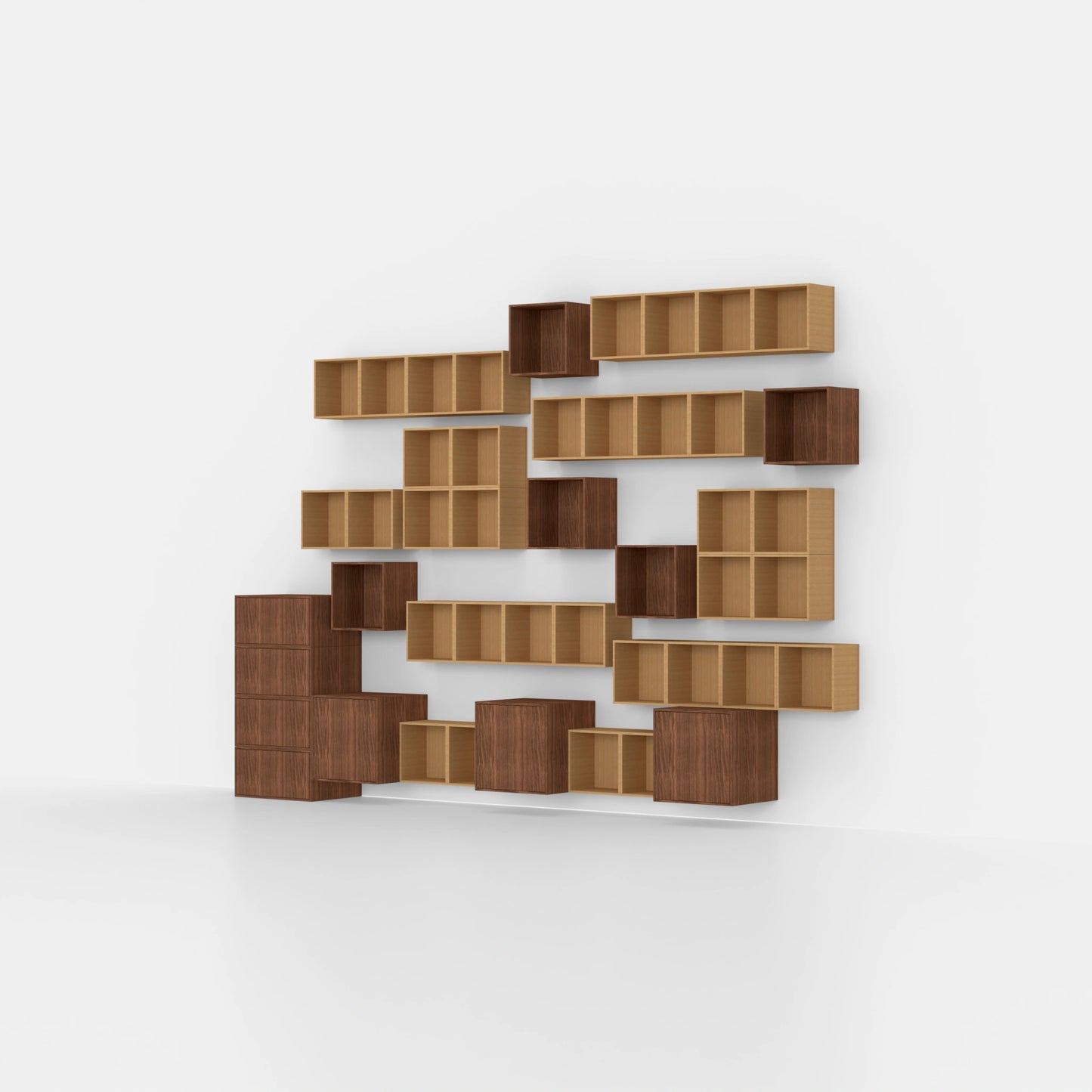 Wall bookshelf RK1134 from the left side