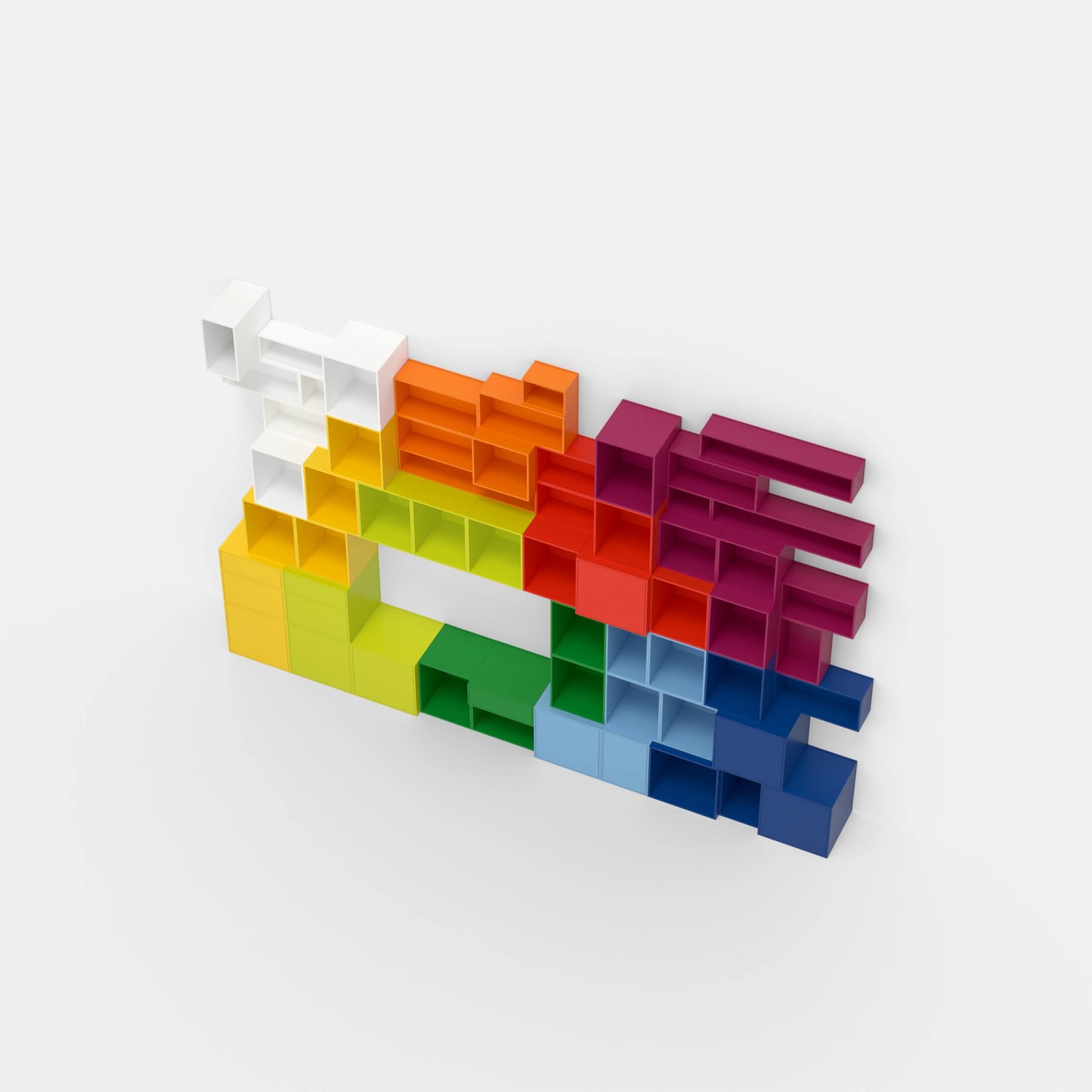 Wall bookshelf RK231 from above