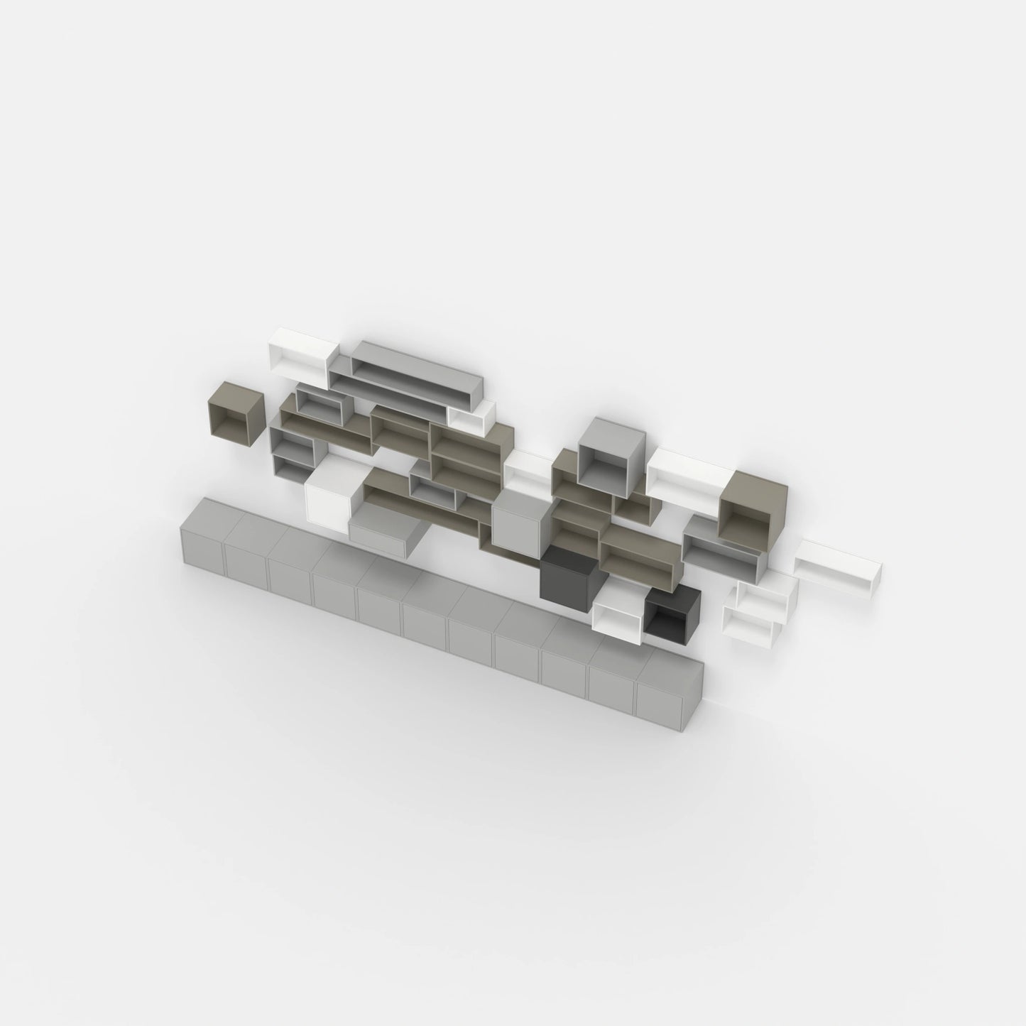 Wall bookshelf RK241 from above