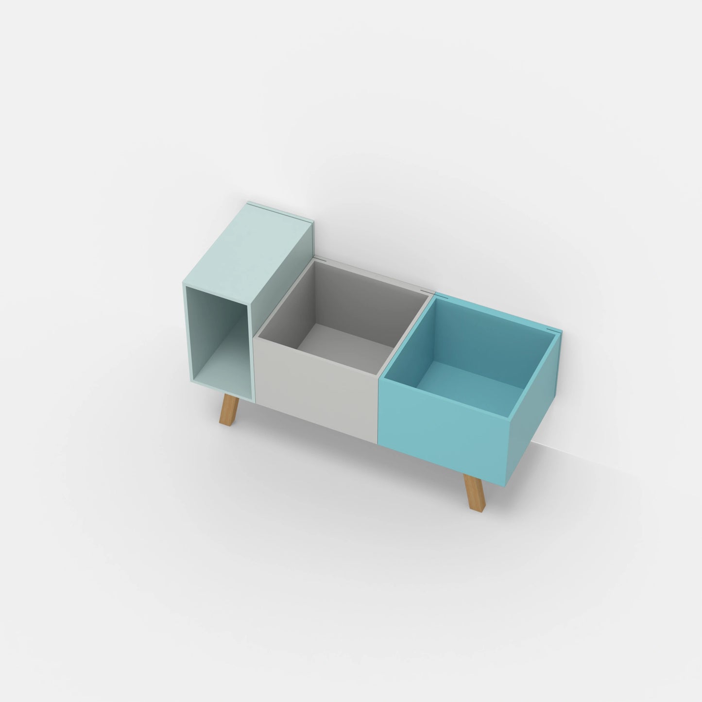 Record shelf RK201 from above