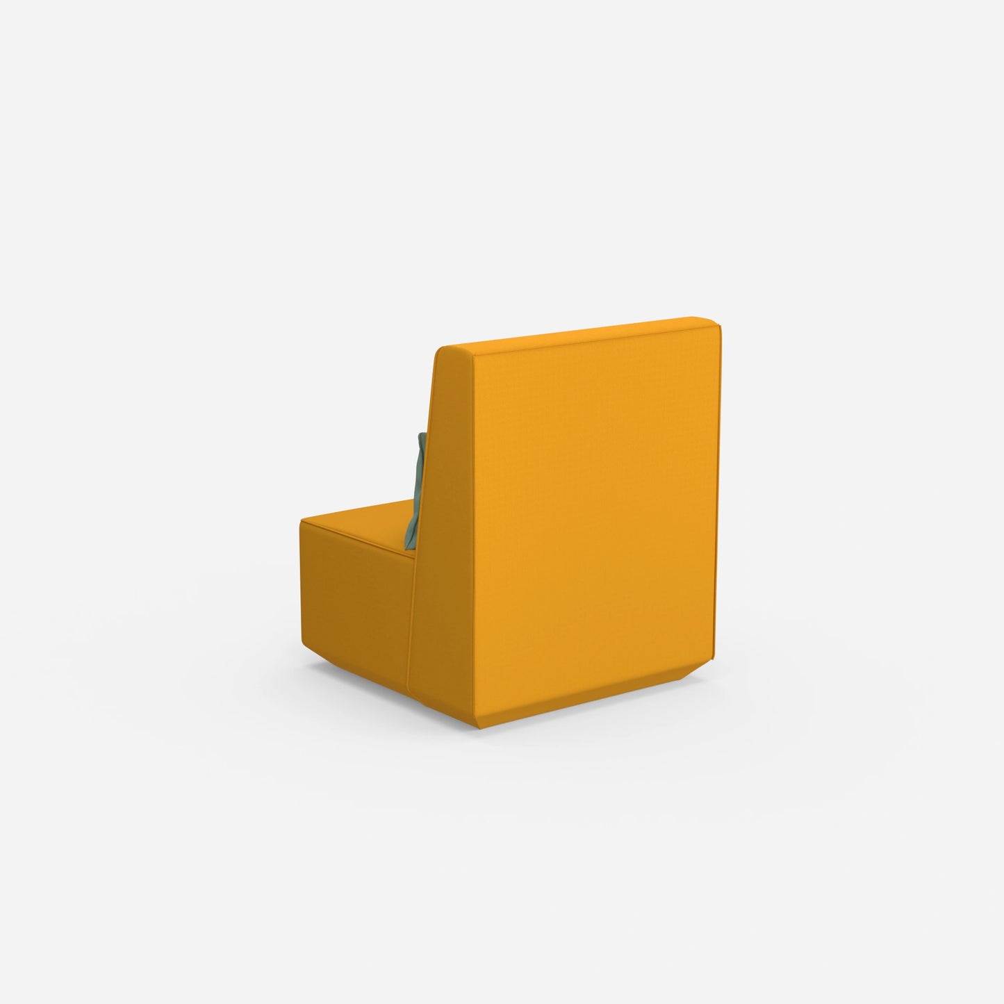 Narrow armchair with high backrest from behind