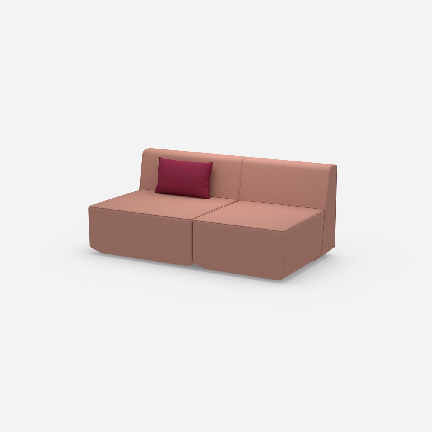 2 Sitzer rosa von der Seite