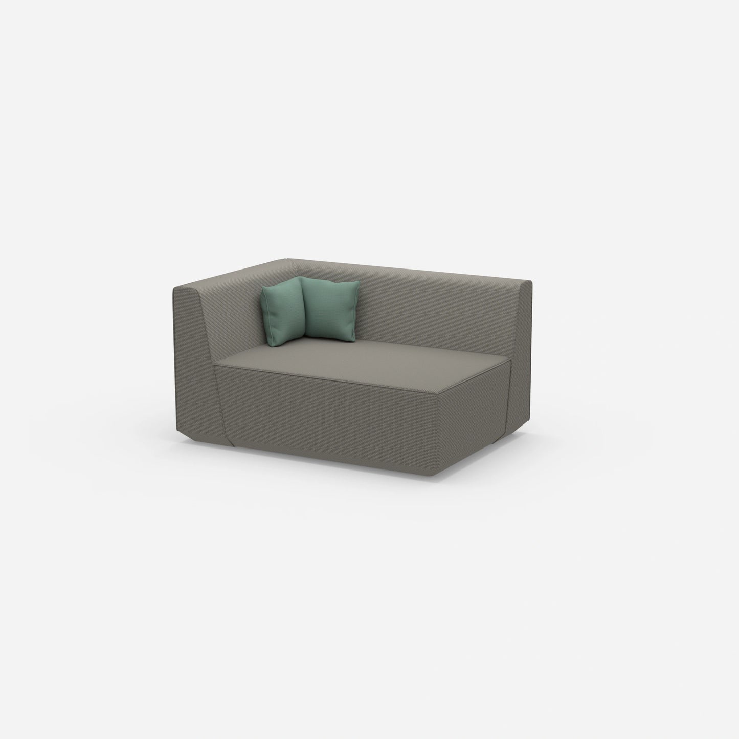 2 Sitzer Sofa 140 cm breit von der Seite