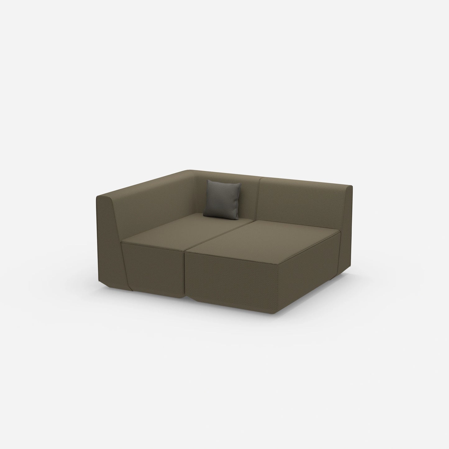 2 Sitzer Sofa mit Ecke von der Seite