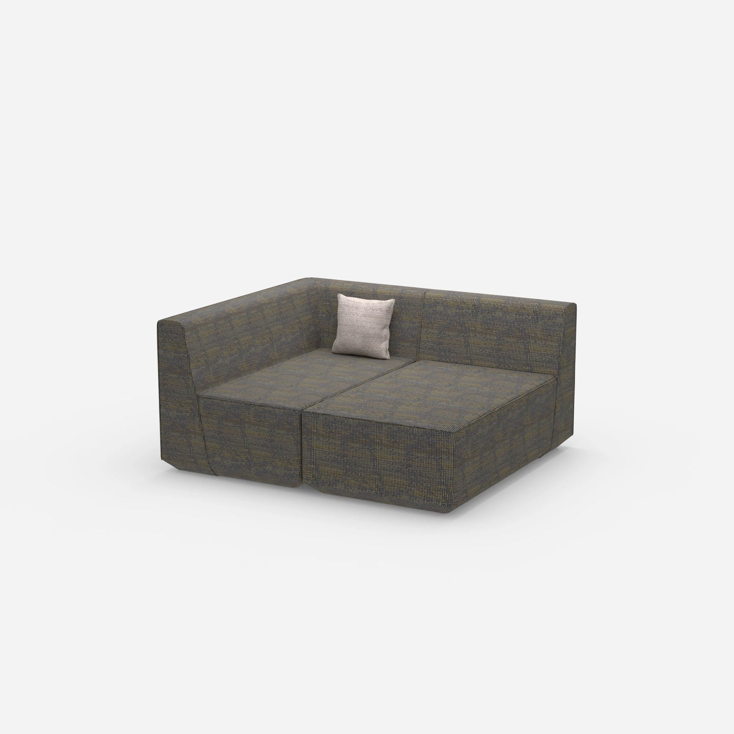 2 Sitzer Sofa mit Ecke von der Seite