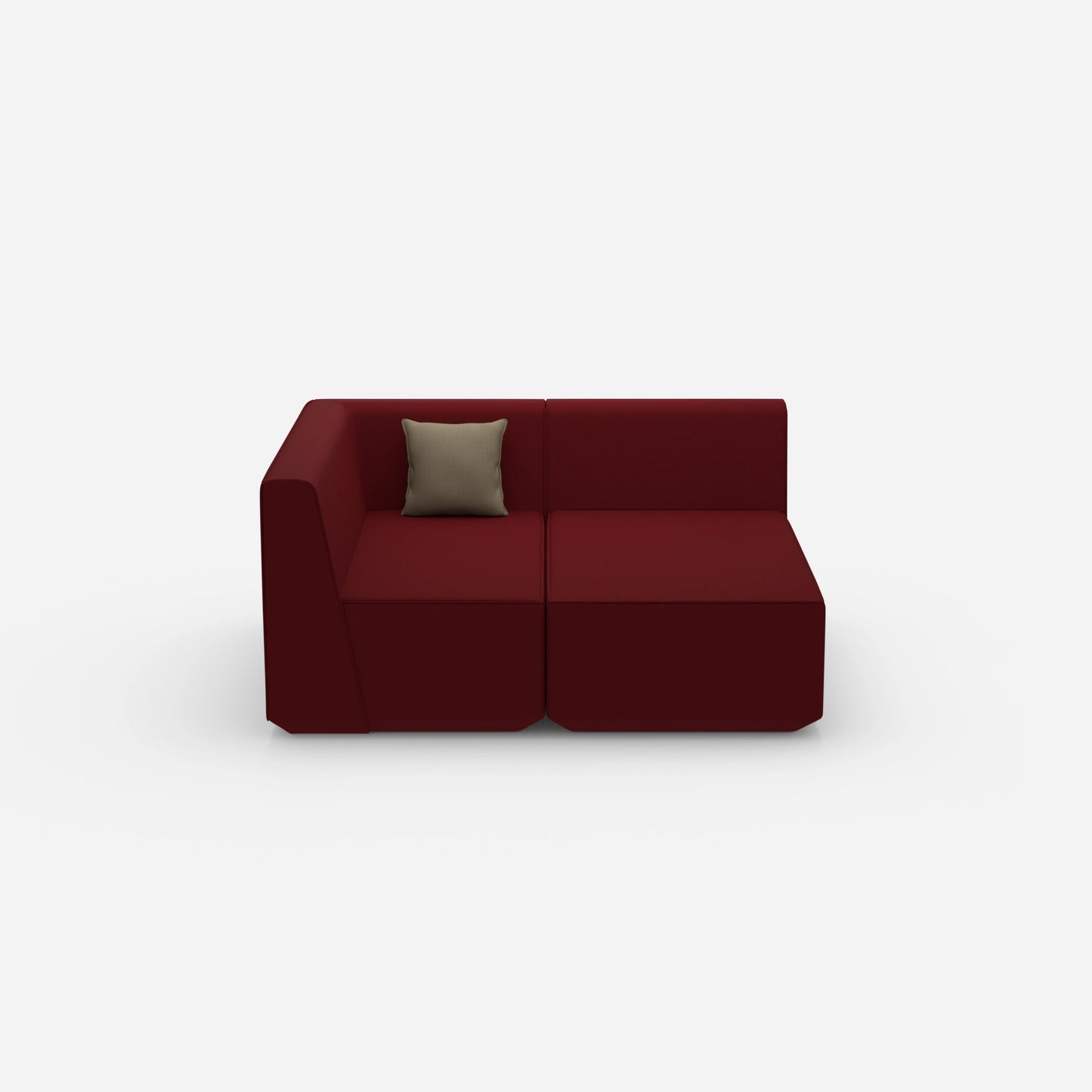 2 Sitzer Sofa mit Ecke von vorne