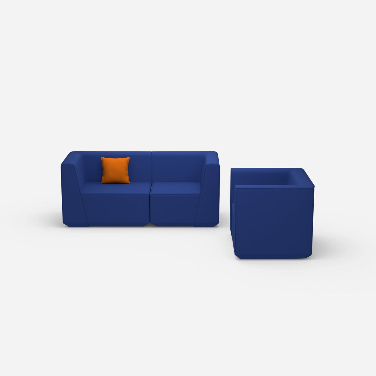 2 seater sofa with armchair 270 cm wide | sustainable