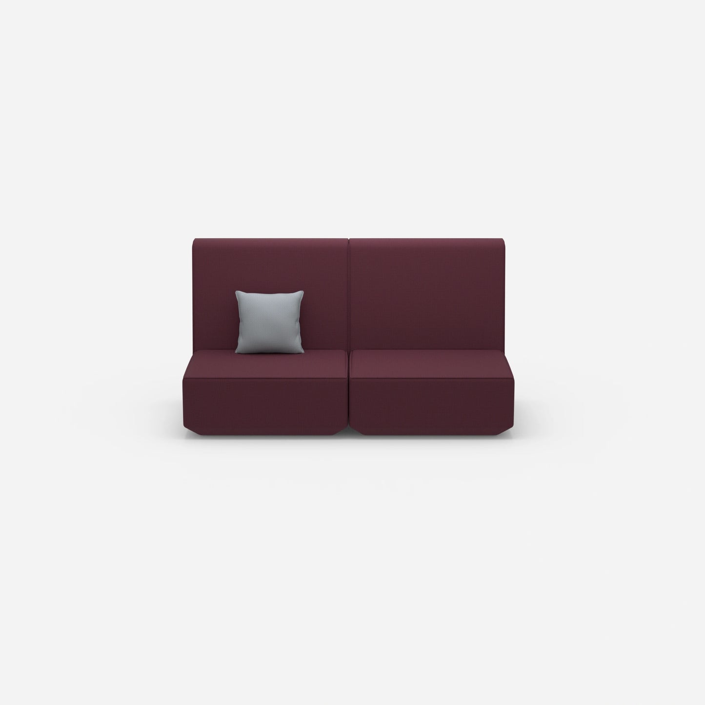 2er Sofa mit hoher Rückenlehne von vorne