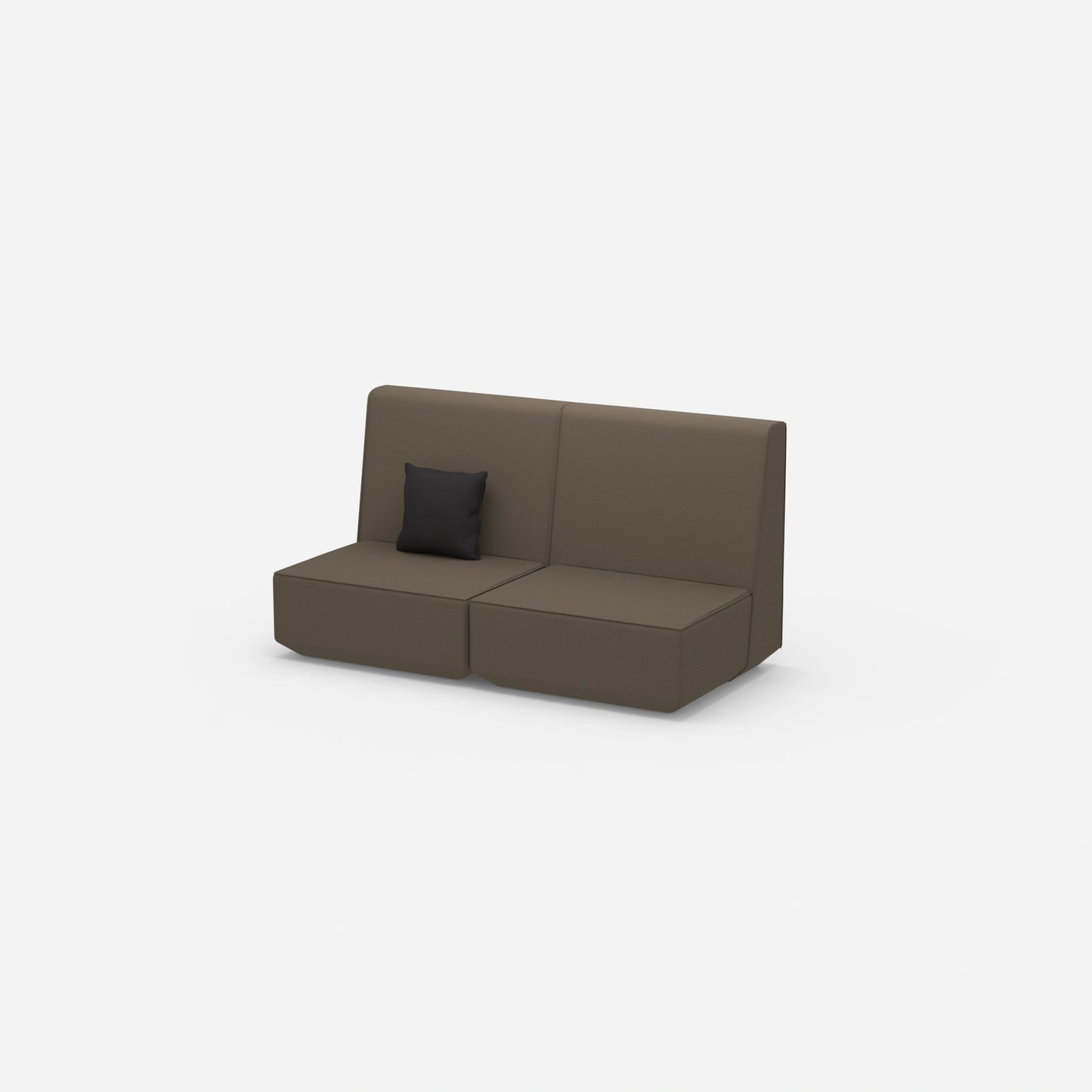 2er Sofa mit hoher Rückenlehne von der Seite
