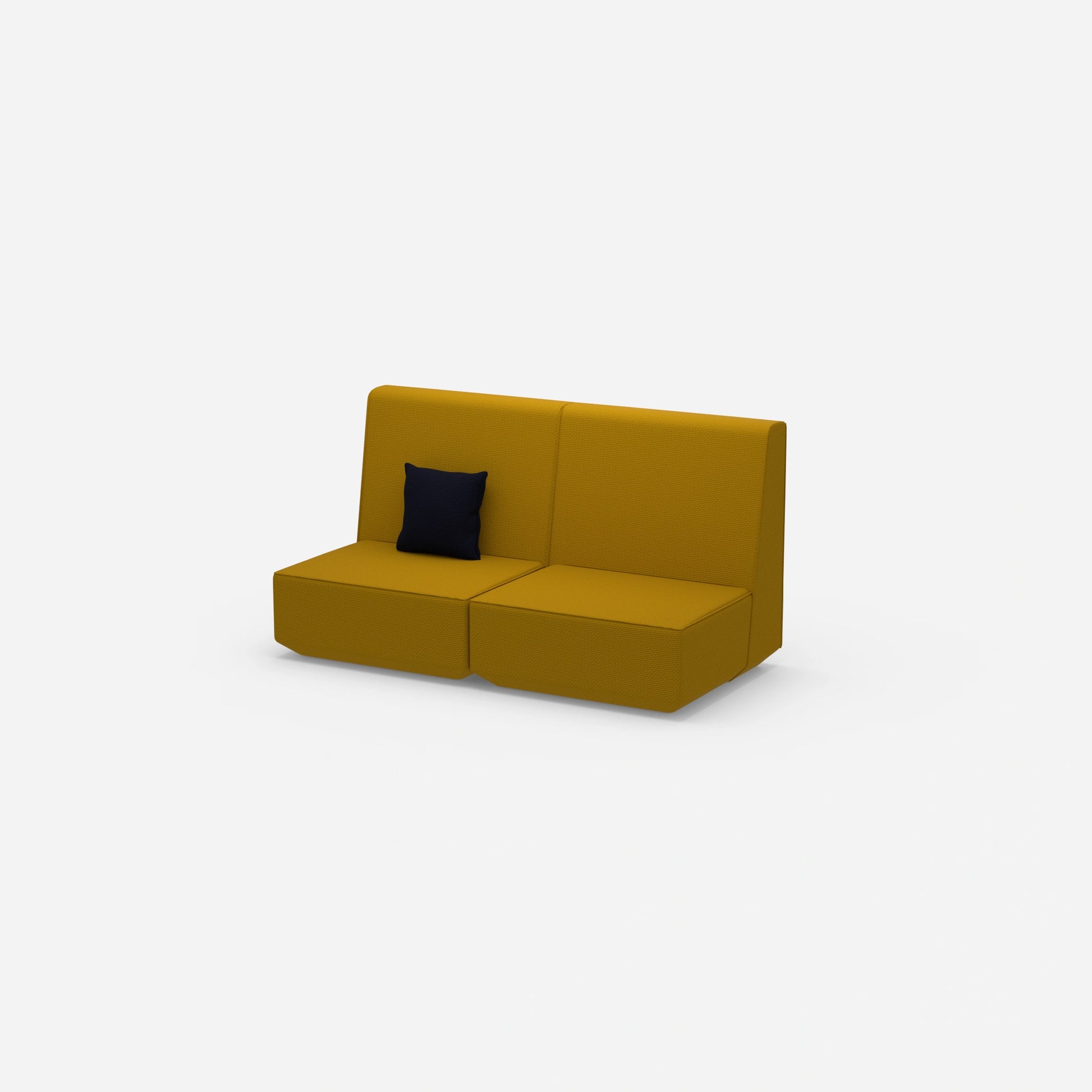 2er Sofa mit hoher Rückenlehne von der Seite