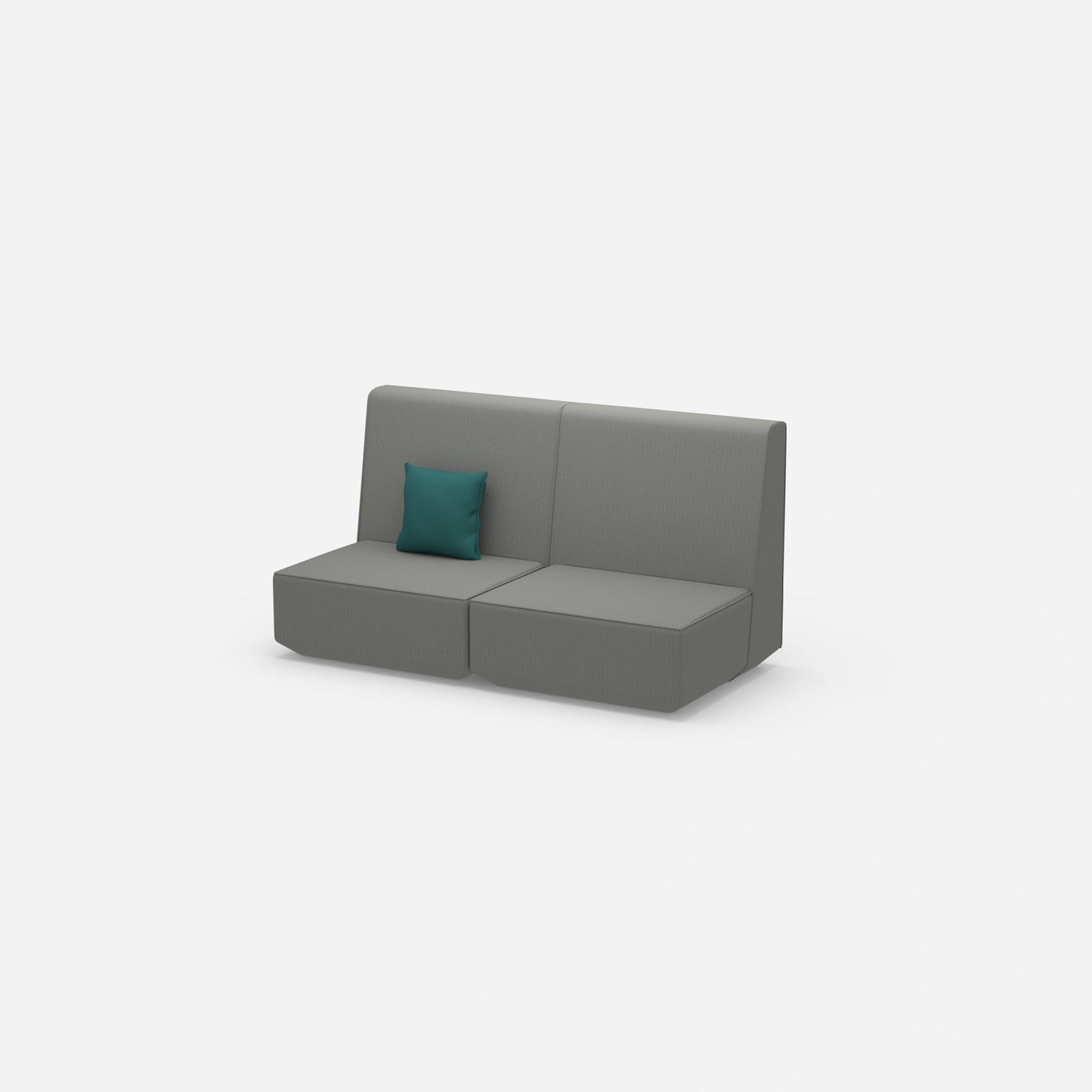 2er Sofa mit hoher Rückenlehne von der Seite