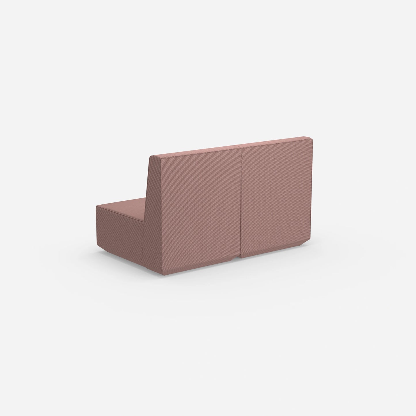 2er Sofa rosa mit hohem Rücken von hinten