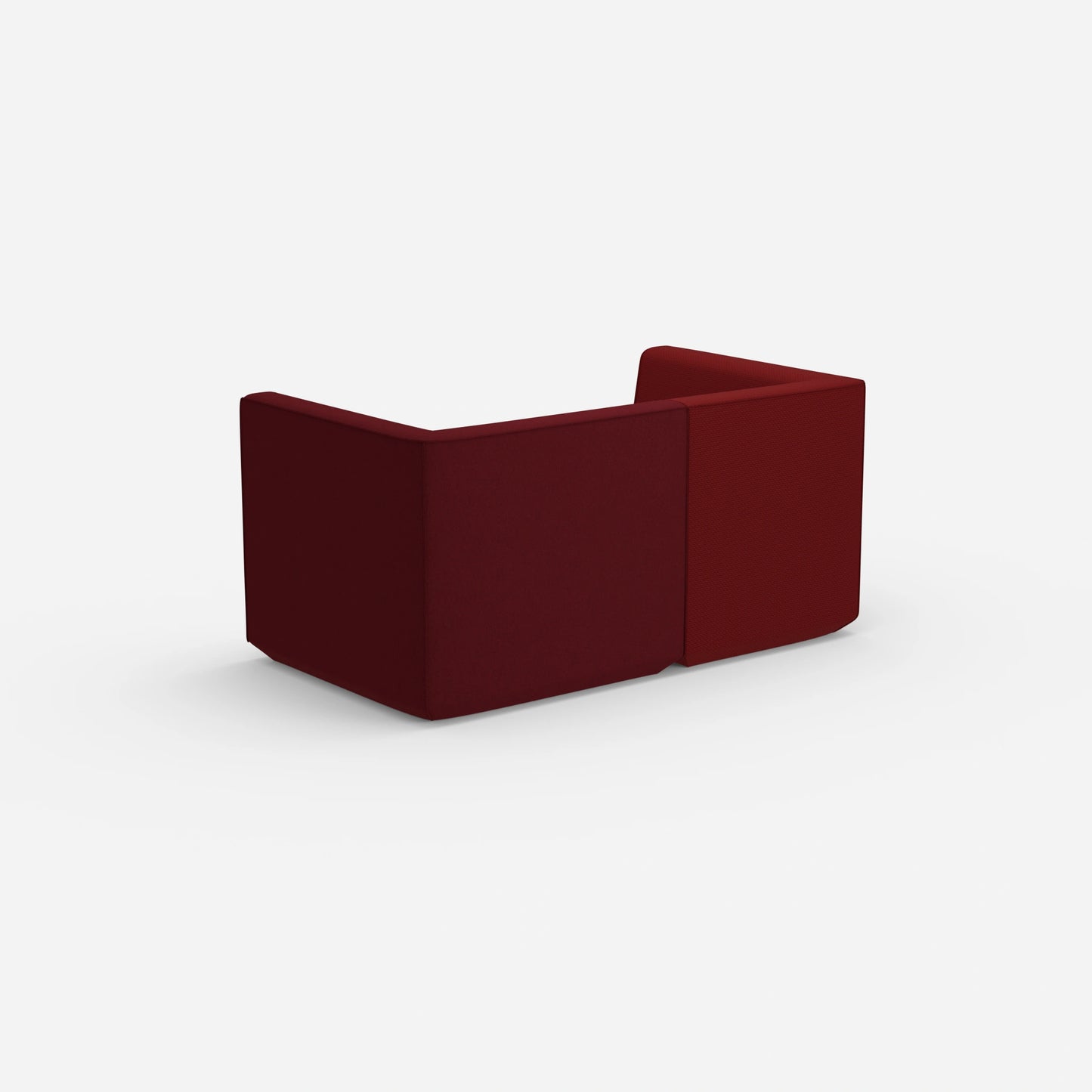 2er Sofa rot von hinten