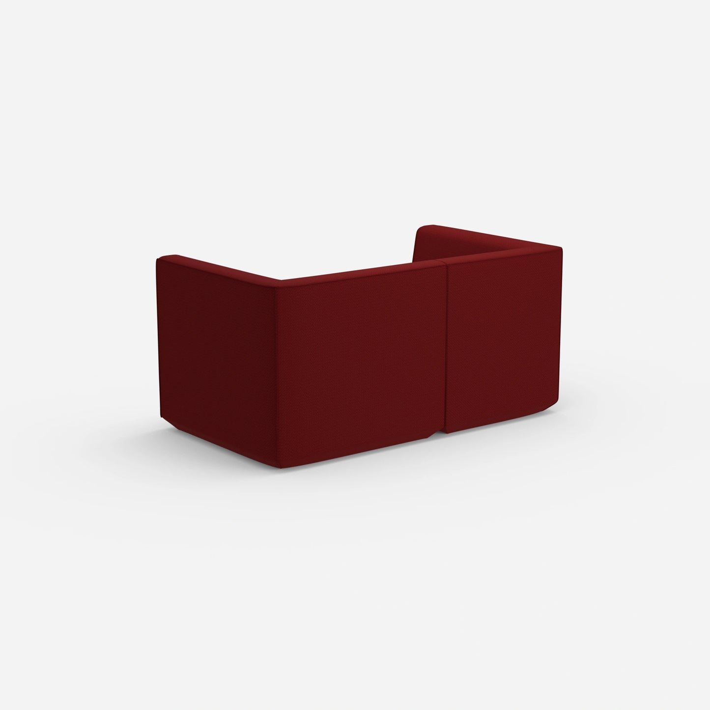 2er Sofa rot von hinten