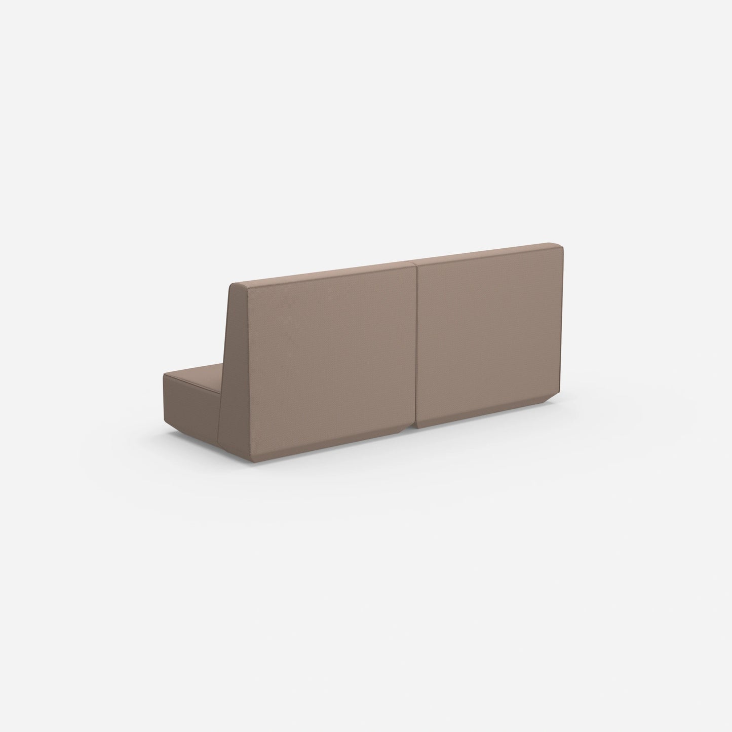 3 Personen Sofa braun von hinten