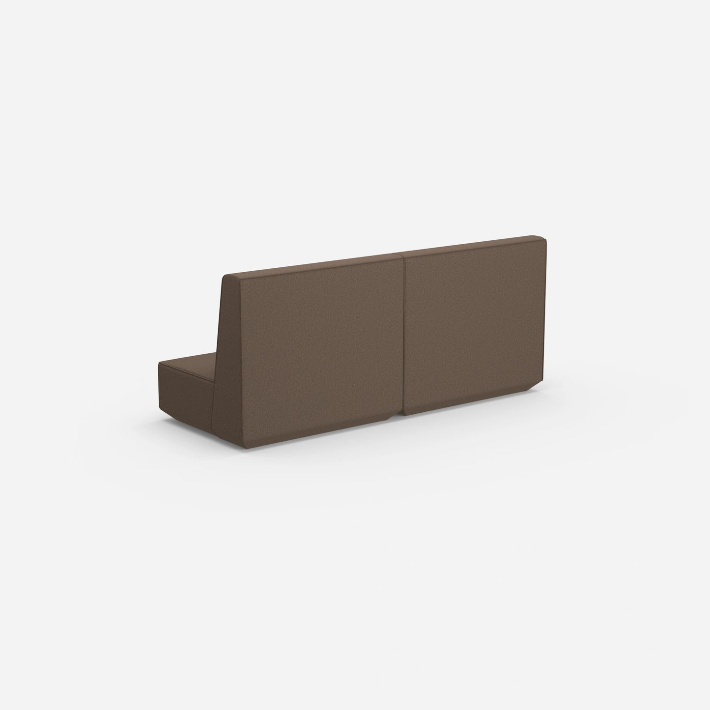 3 Personen Sofa braun von hinten