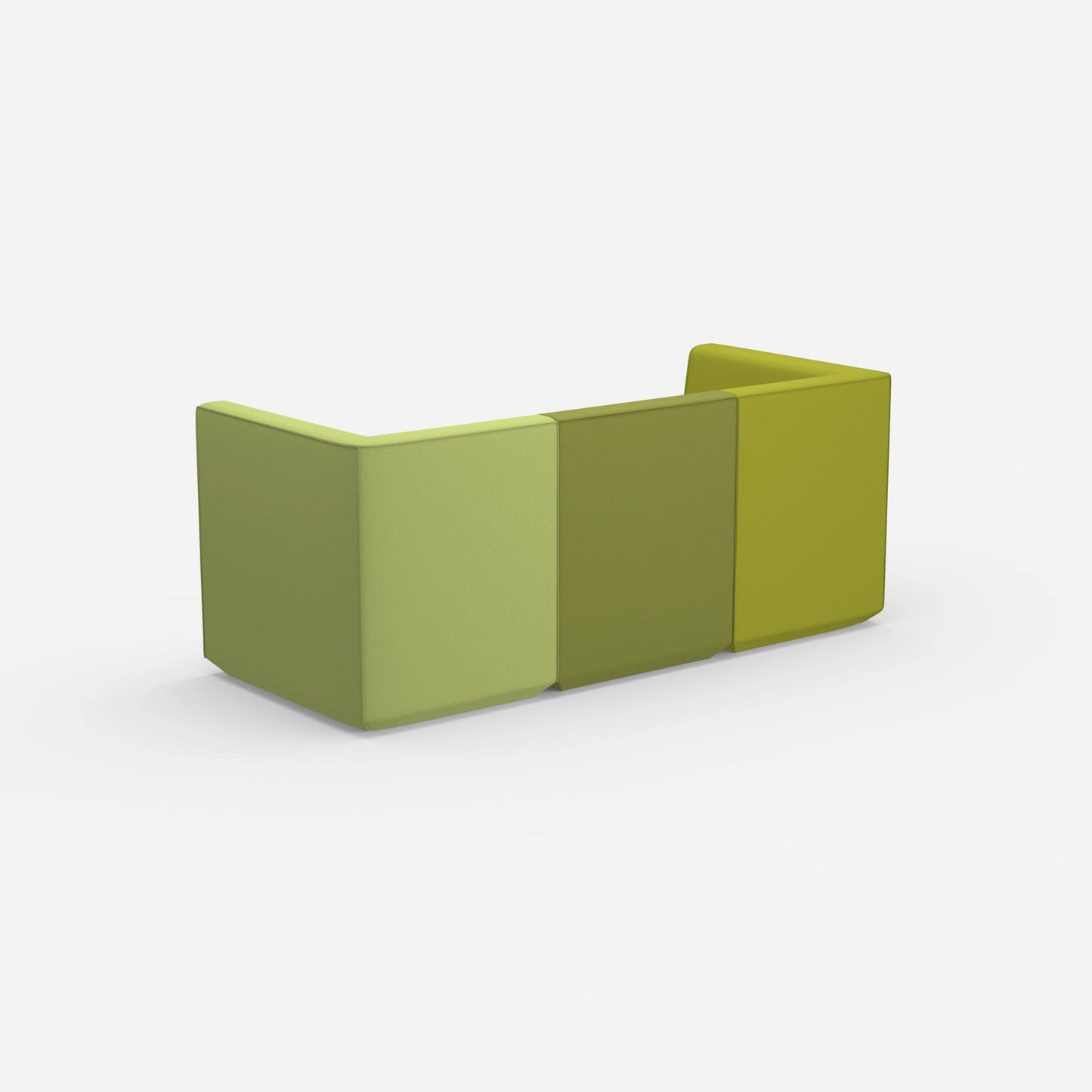 3 Sitzer grün von hinten