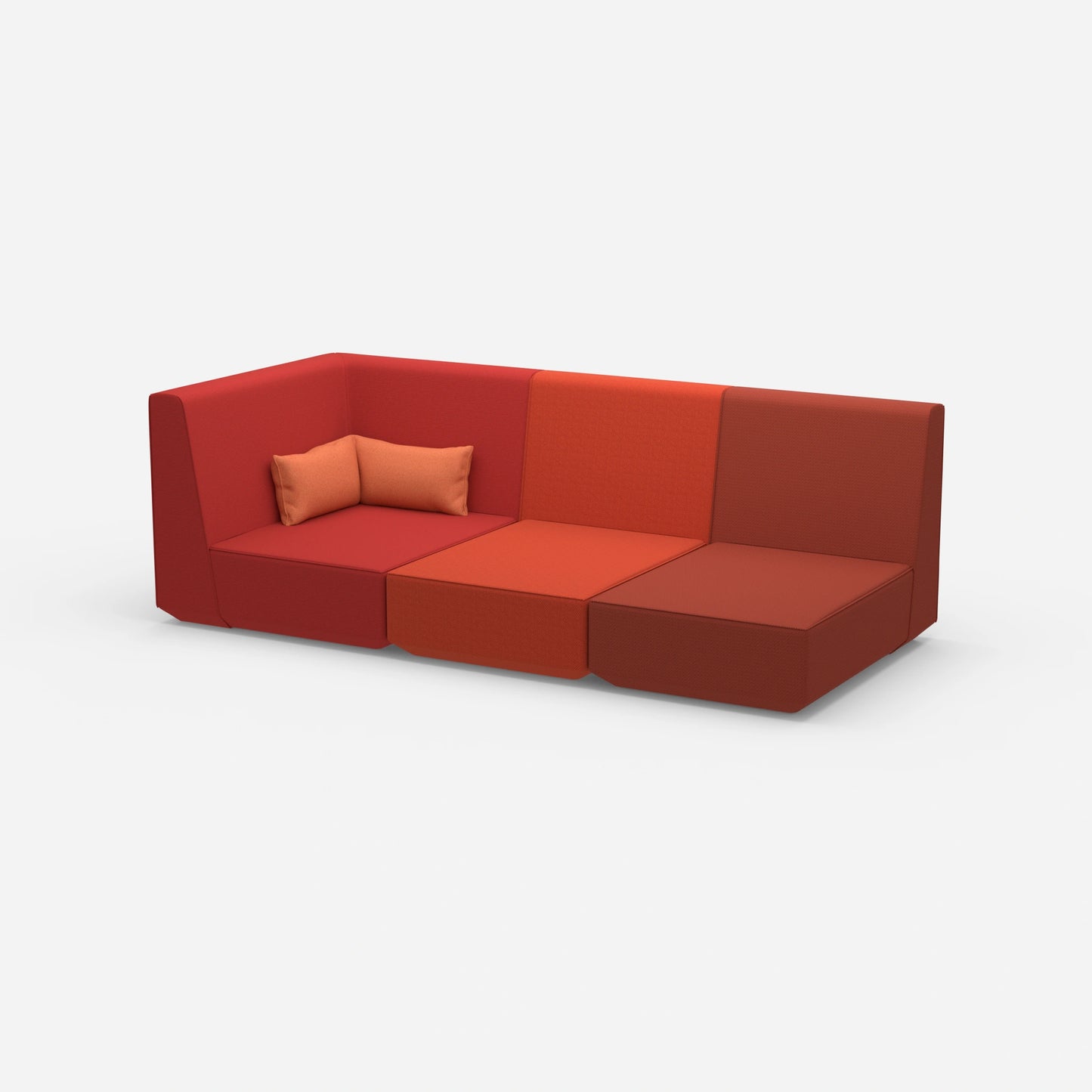 3 Sitzer Sofa mit Liegefunktion mit hoher Rückenlehne von der Seite