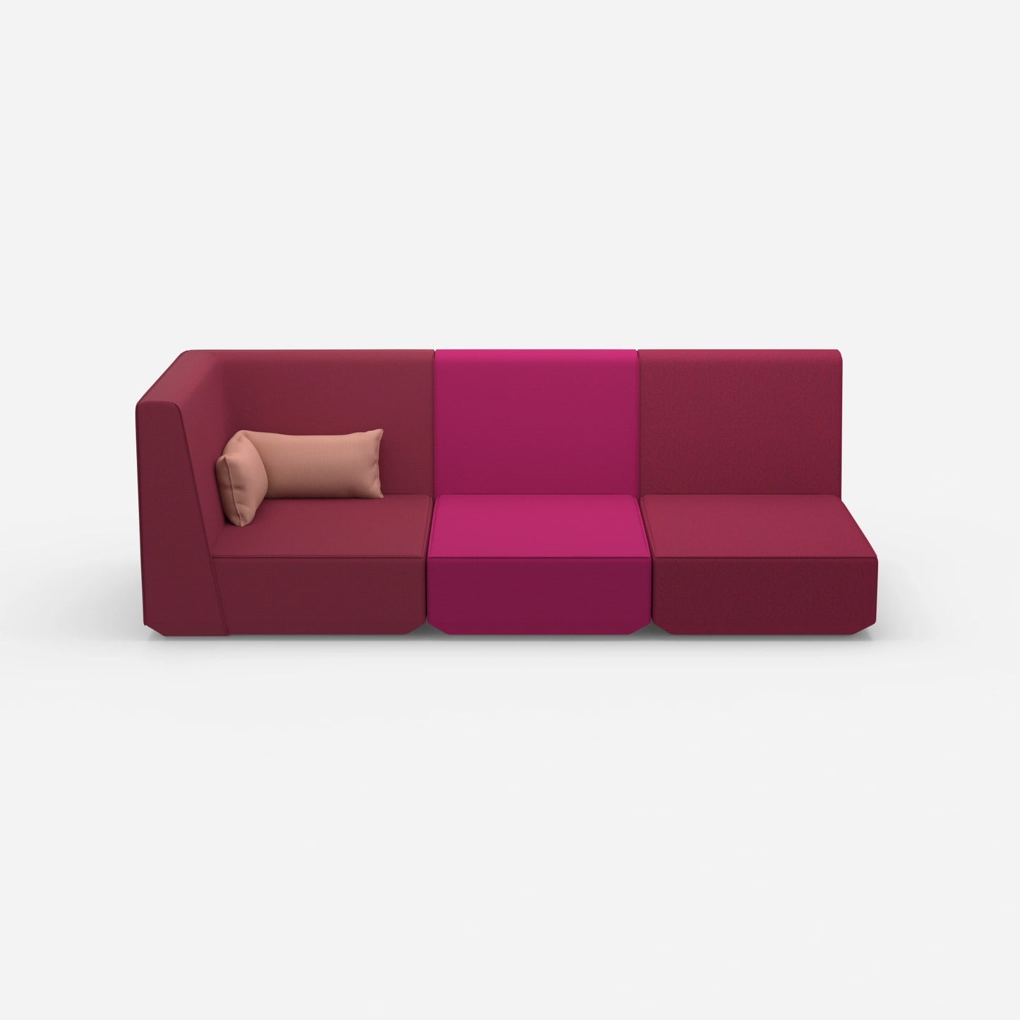 3 Sitzer Sofa mit Liegefunktion mit hoher Rückenlehne von vorne