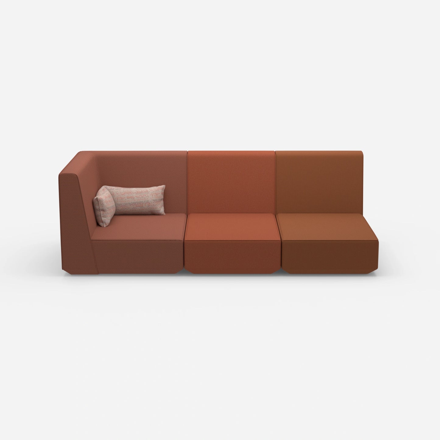 3 Sitzer Sofa mit Liegefunktion mit hoher Rückenlehne von vorne