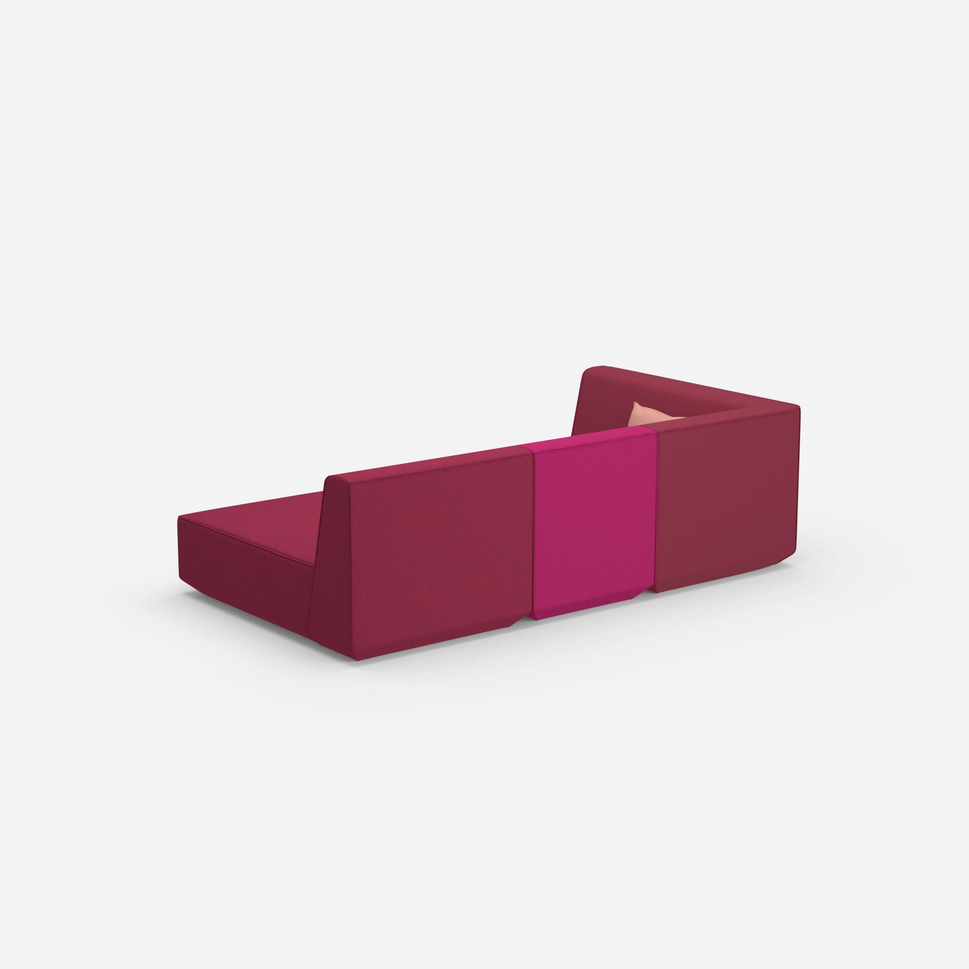 Canapé 3 places modulaire avec fonction de couchage par l'arrière