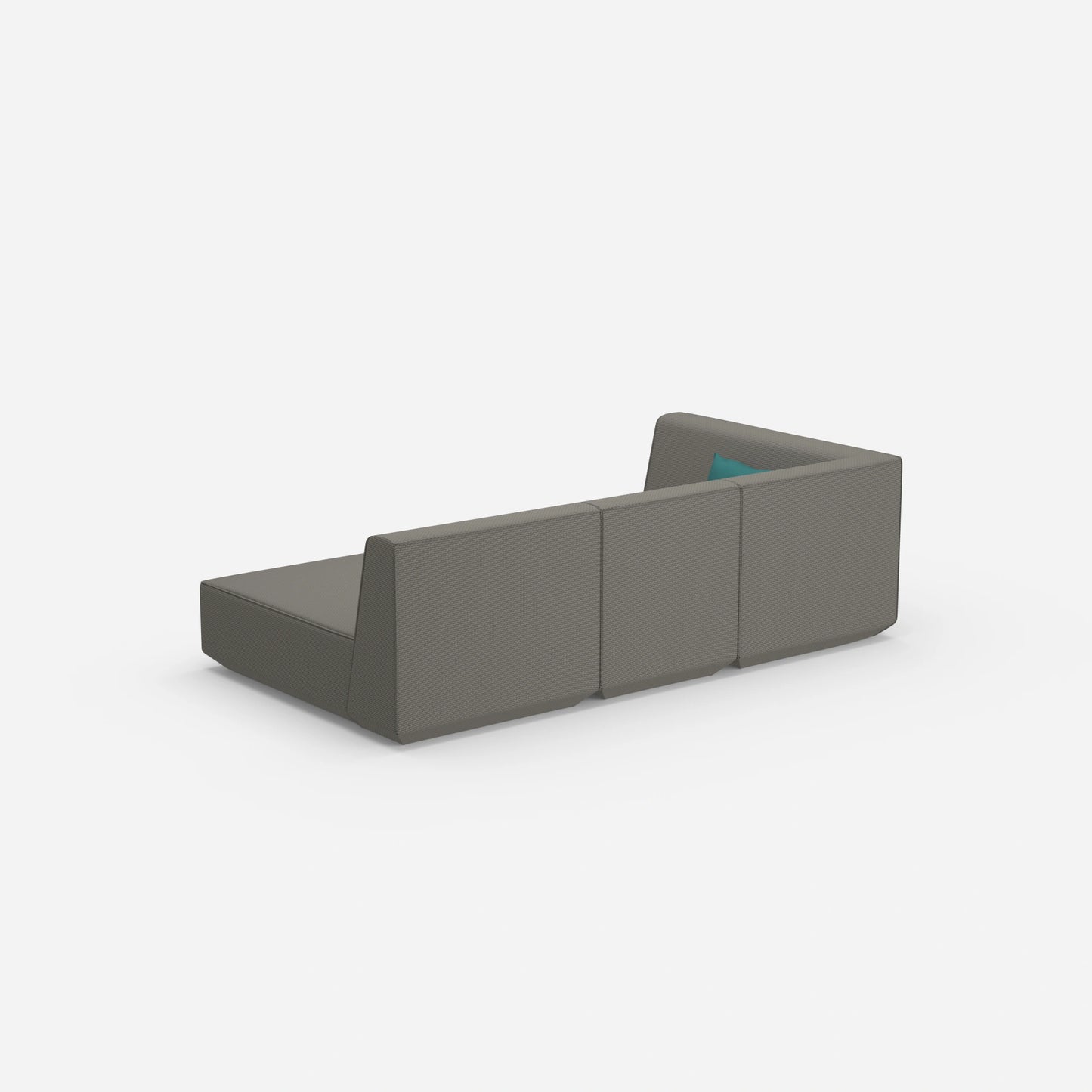 3 Sitzer Sofa modular mit Liegefunktion von hinten