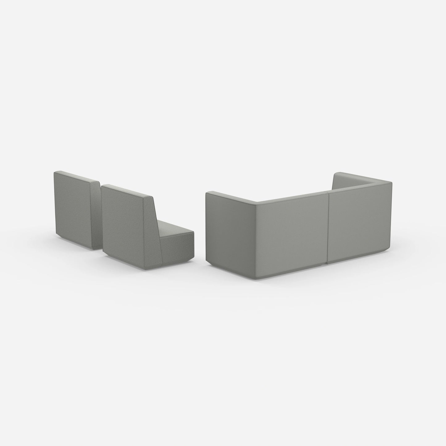 3 Sitzer und 2 Sessel von hinten