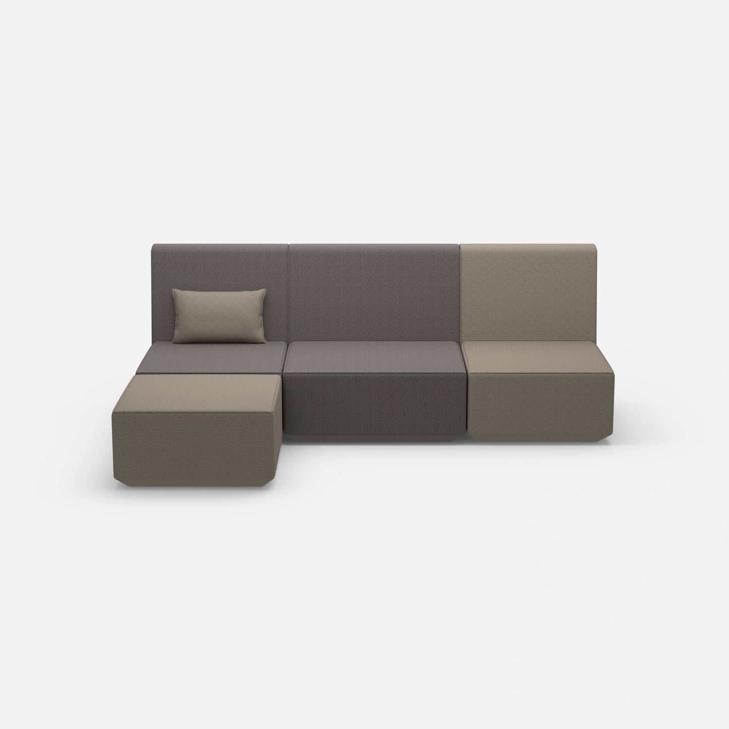 3er Couch grau von vorne