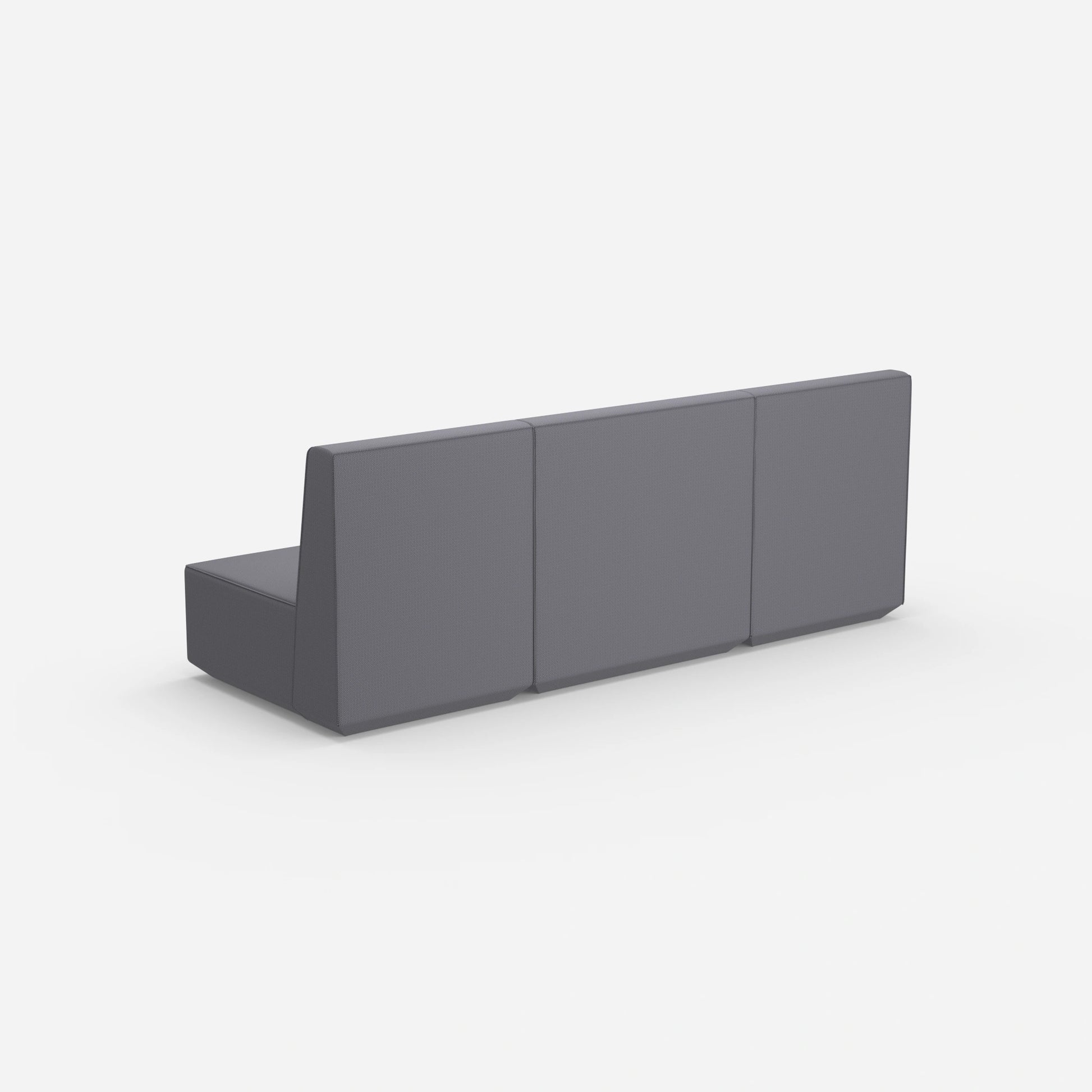 3er Couch grau von hinten